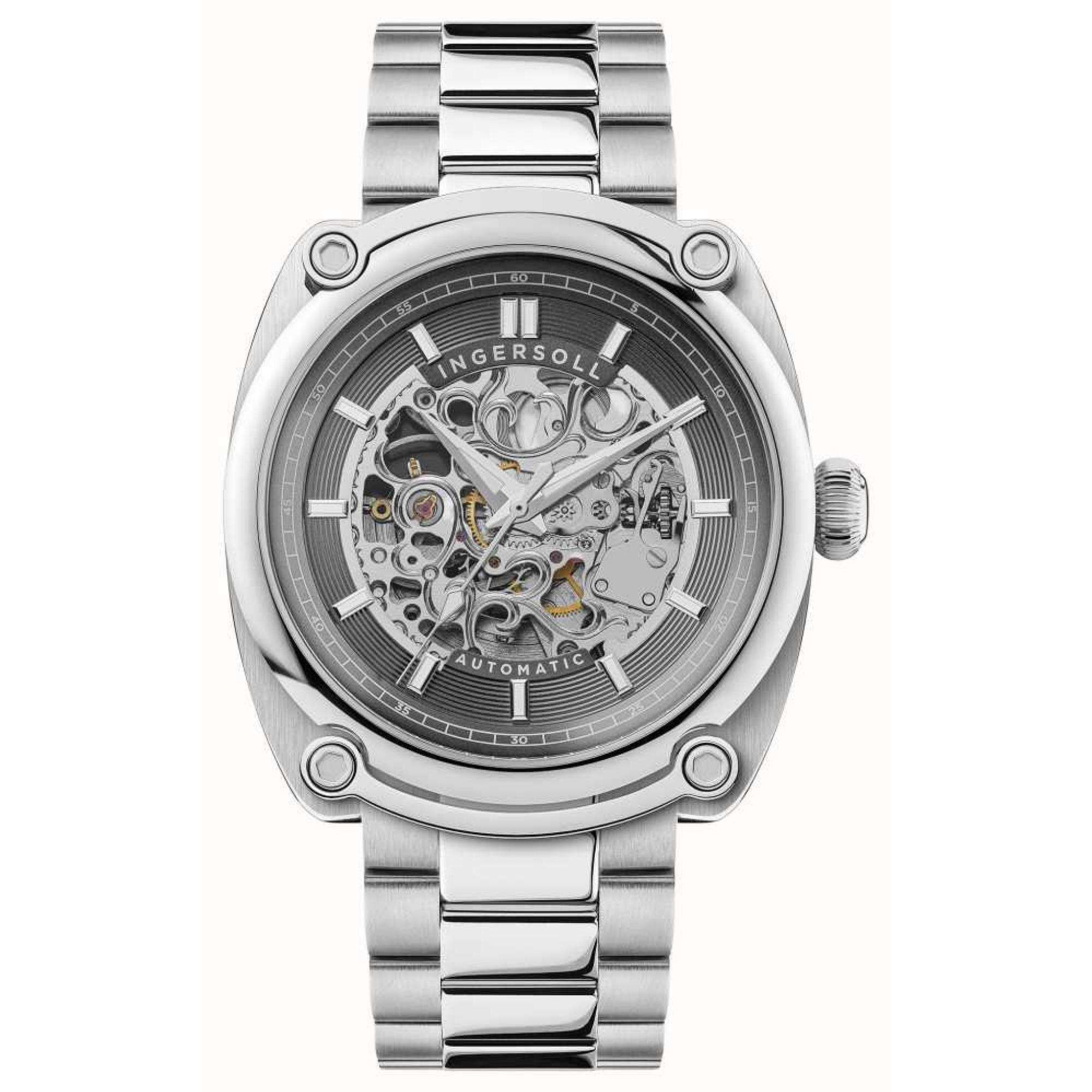 Ingersoll The Michigan 1892 Automatic Men's Watch Grey Dial Silver Stainless Steel Bracelet I13304