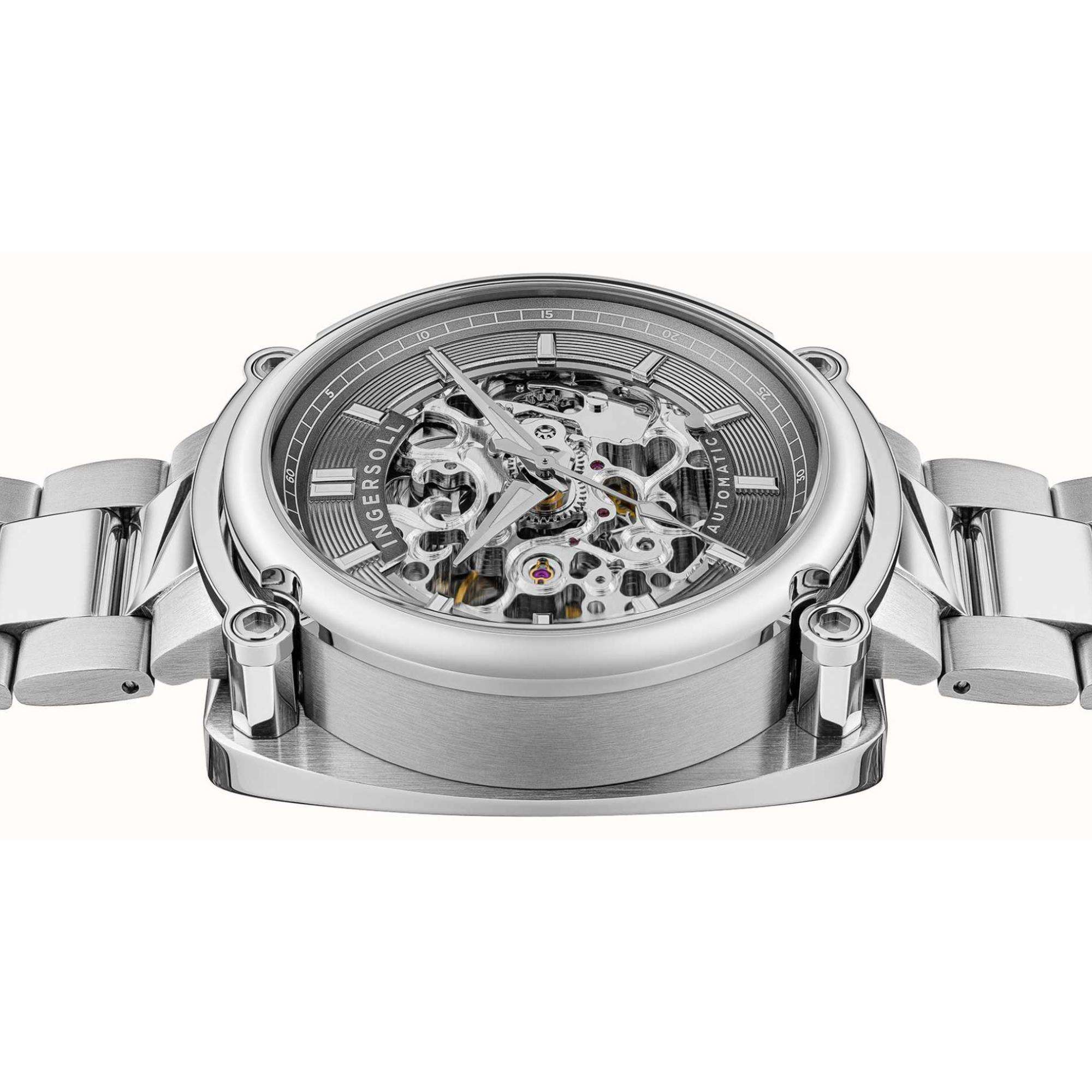 Ingersoll The Michigan 1892 Automatic Men's Watch Grey Dial Silver Stainless Steel Bracelet I13304