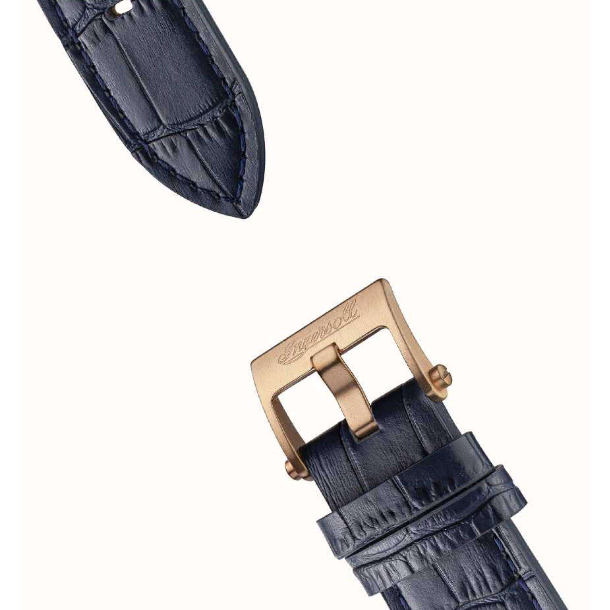 Ingersoll The Catalina 1892 Automatic Black Dial Blue Leather Strap Men's Watch I12506