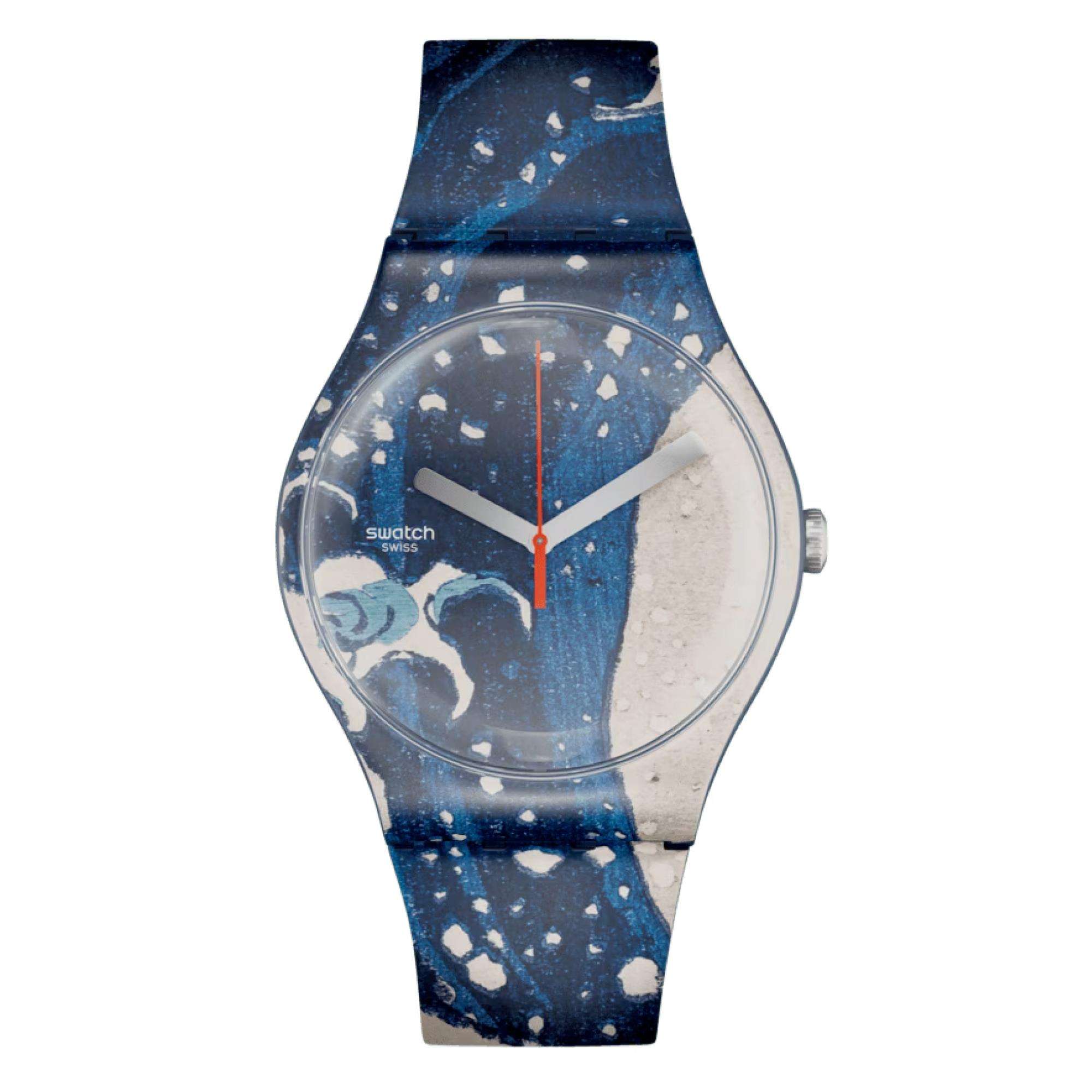 Swatch Art Journey The Great Wave Off Kanawaga Quartz Watch SUOZ351