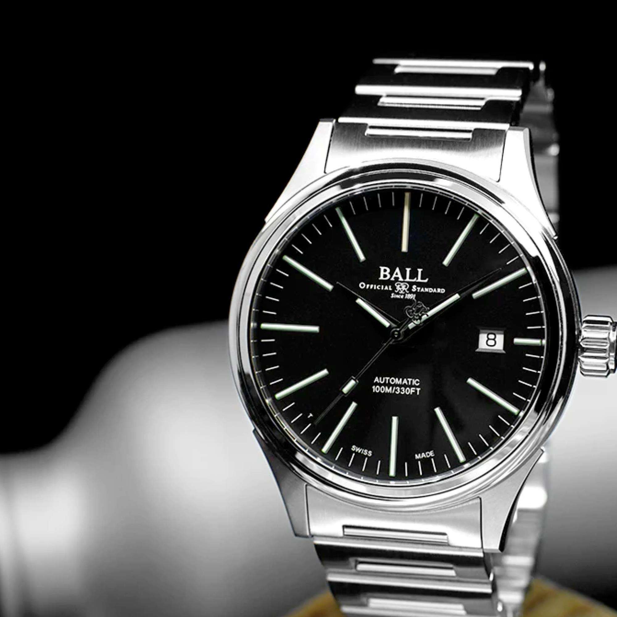 Ball Fireman Enterprise Automatic Black Dial Stainless Steel Bracelet Men's Watch NM2098C-S20J-BK