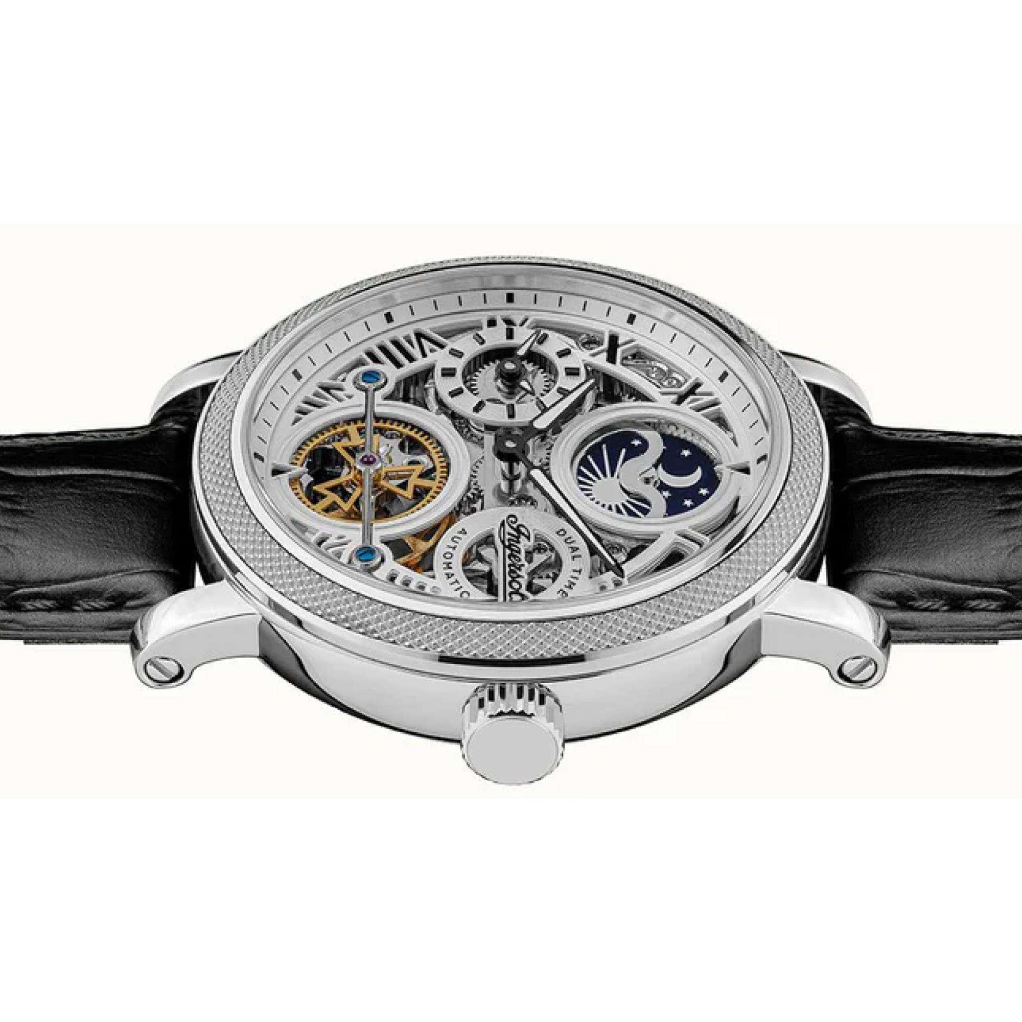 Ingersoll The Row 1892 Automatic Men's Watch Silver Dial Black Leather Strap I12401