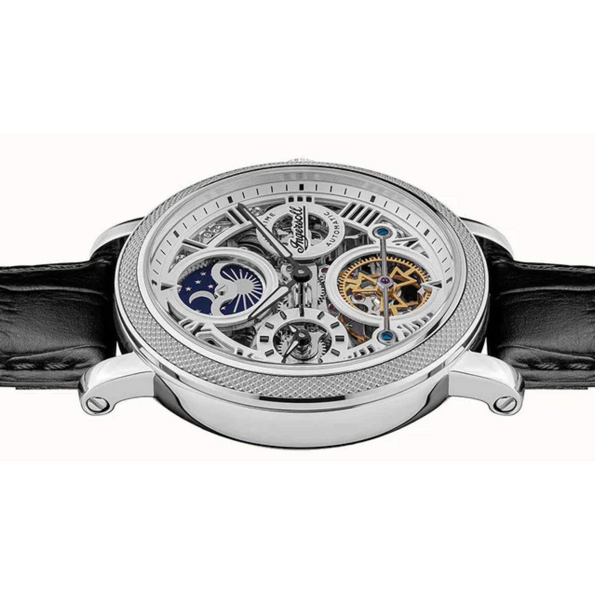 Ingersoll The Row 1892 Automatic Men's Watch Silver Dial Black Leather Strap I12401