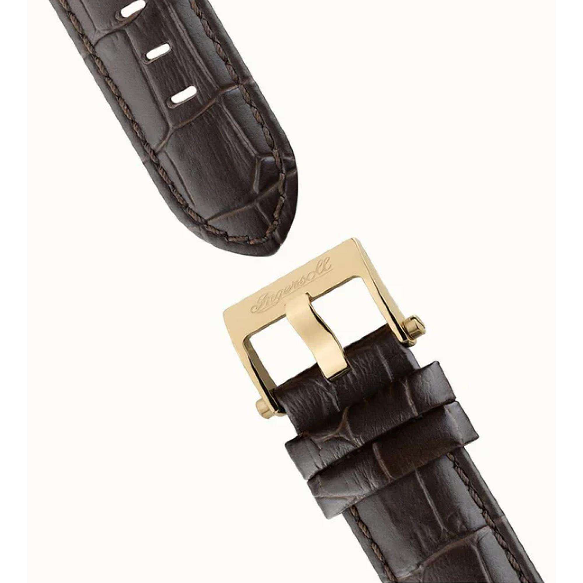 Ingersoll The Row 1892 Automatic Men's Watch Silver Dial Brown Leather Strap I12402