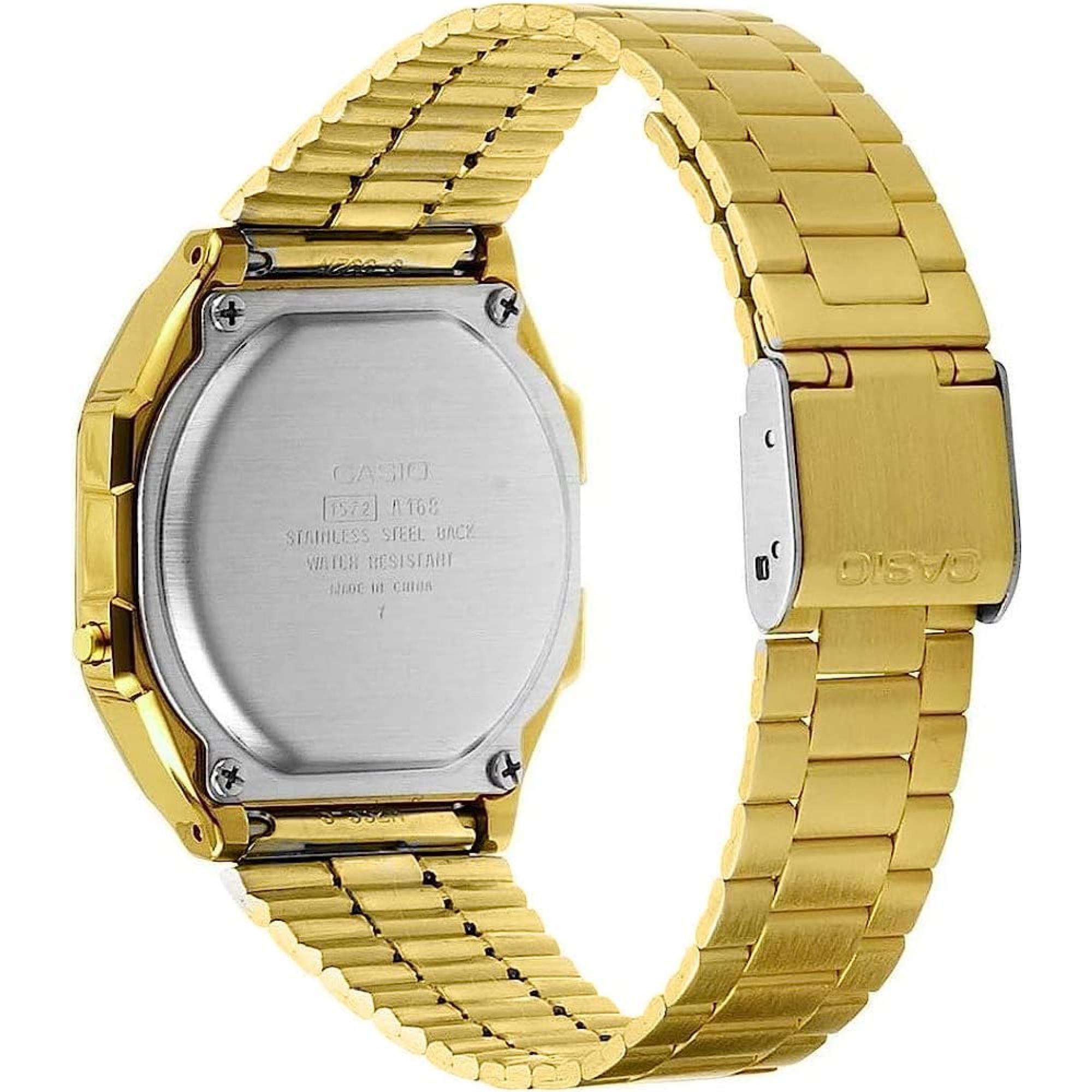 Casio Vintage Gold Plated Purple Dial Digital Watch A168WERG-2AEF