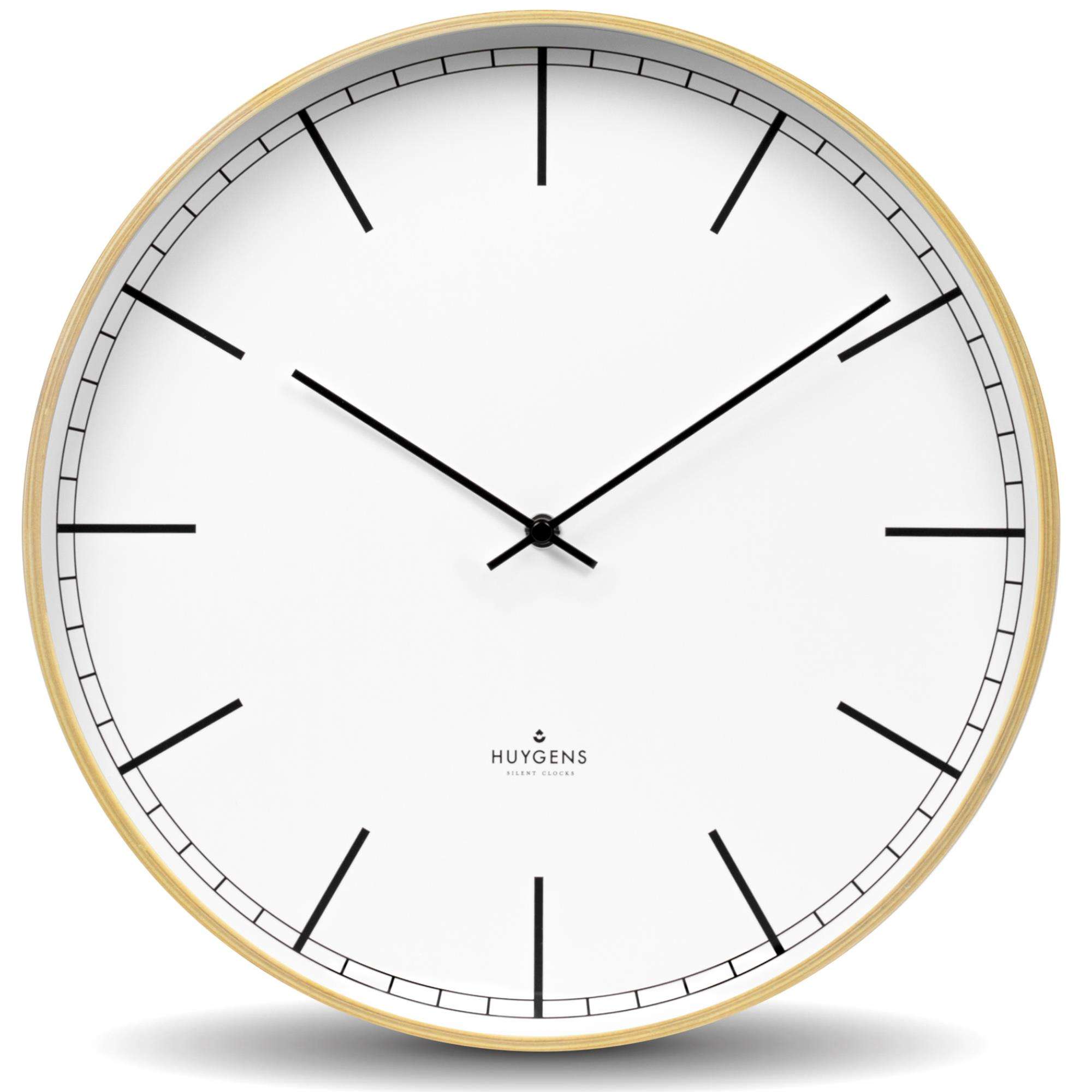 Huygens Wood Index Wall Clock 45cm HU17003