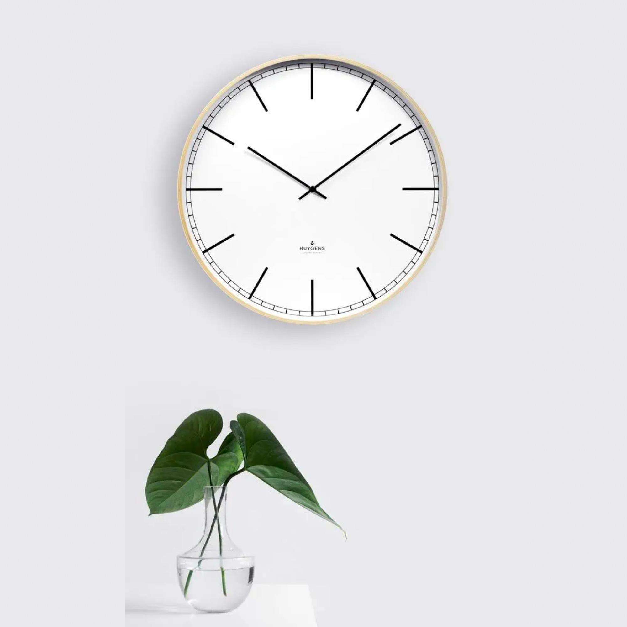 Huygens Wood Index Wall Clock 45cm HU17003