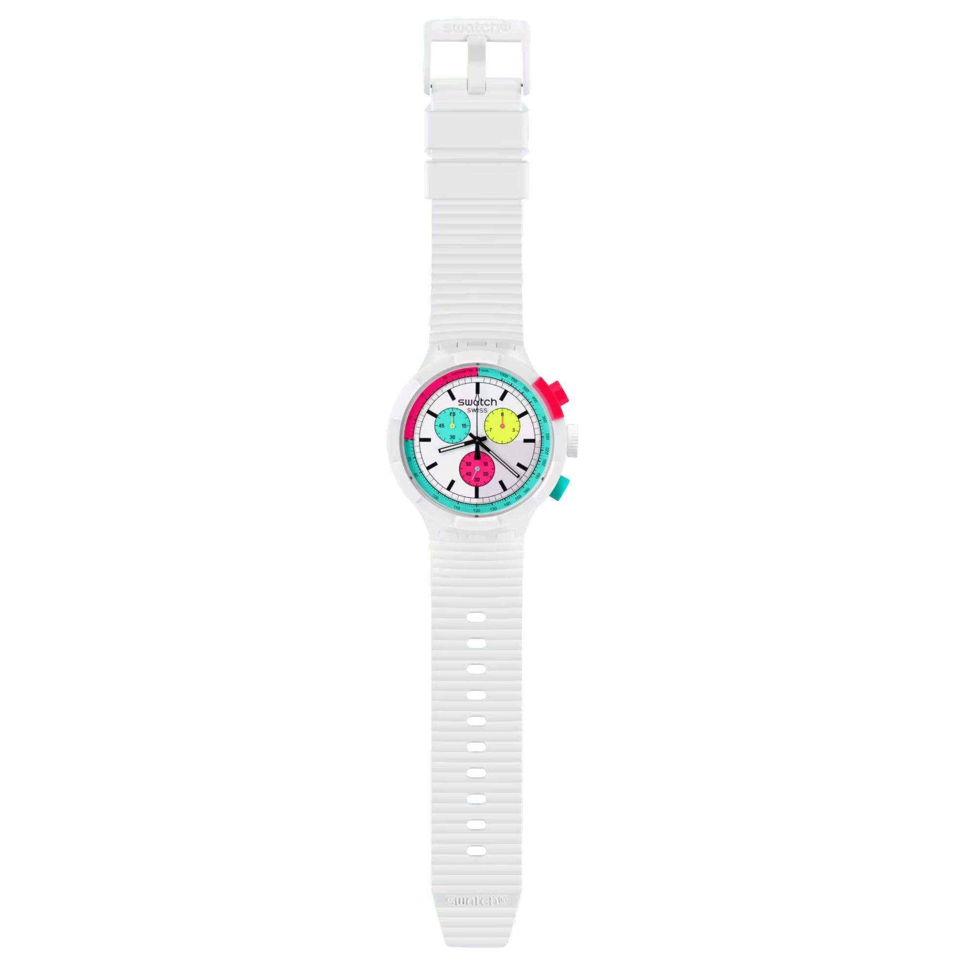 Swatch Neon The Purity Of Neon Quartz Ladies Watch SB06W100