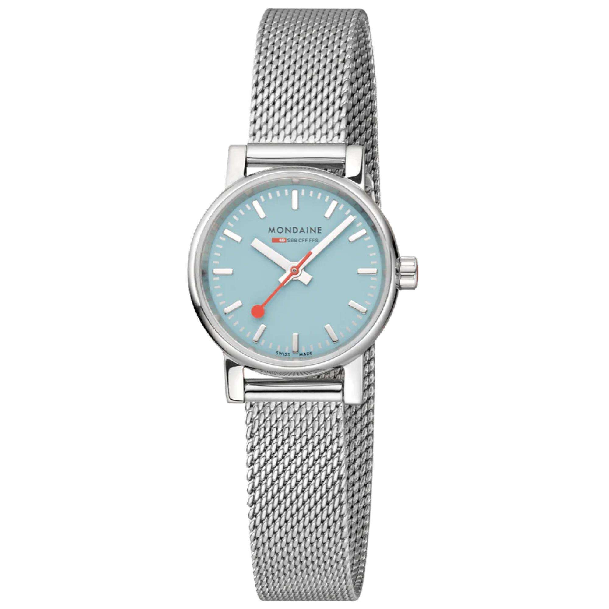 Mondaine evo2 316L Stainless Steel Bracelet Blue Dial Ladies Watch MSE.26140.SM