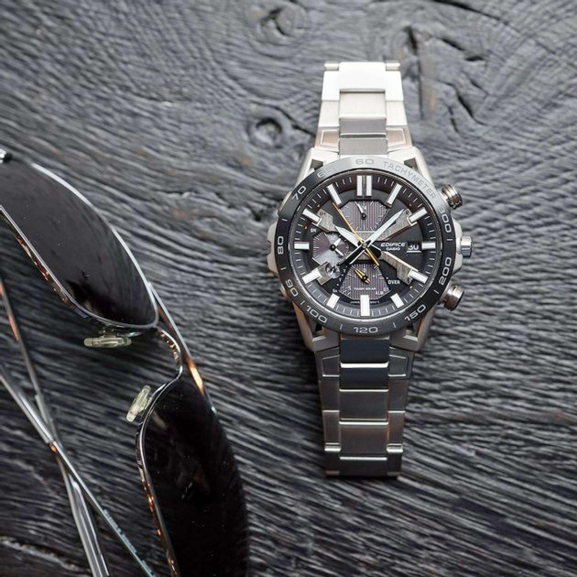 Casio Edifice Bluetooth Chronograph Steel Bracelet Quartz Mens Watch EQB-2000DB-1AER