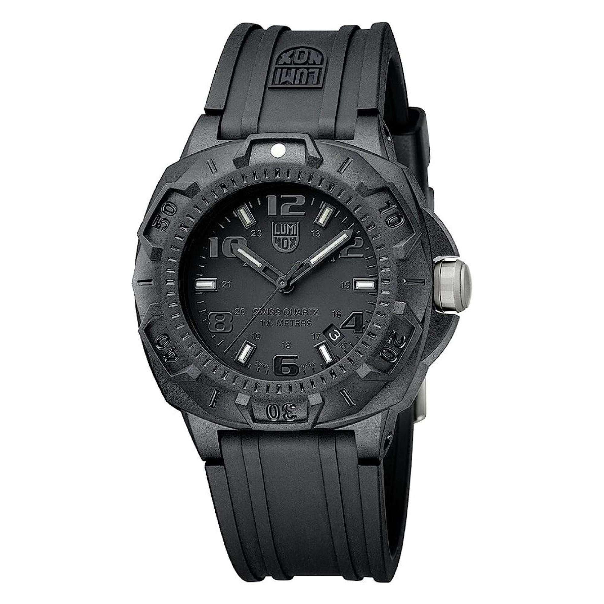 Luminox Land Sentry 0200 Series Black Dial Black Rubber Strap