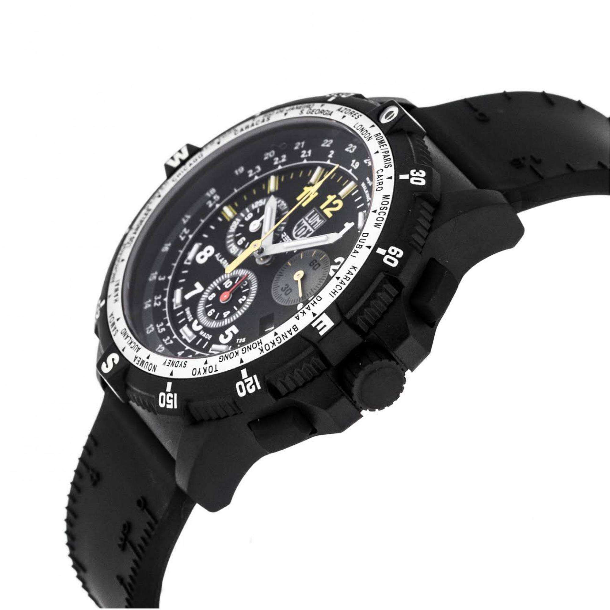 Luminox Recon III Team Leader Chronograph Series D 8840 Black Dial Black Silicone Strap Mens Watch XL.8842.MI.F
