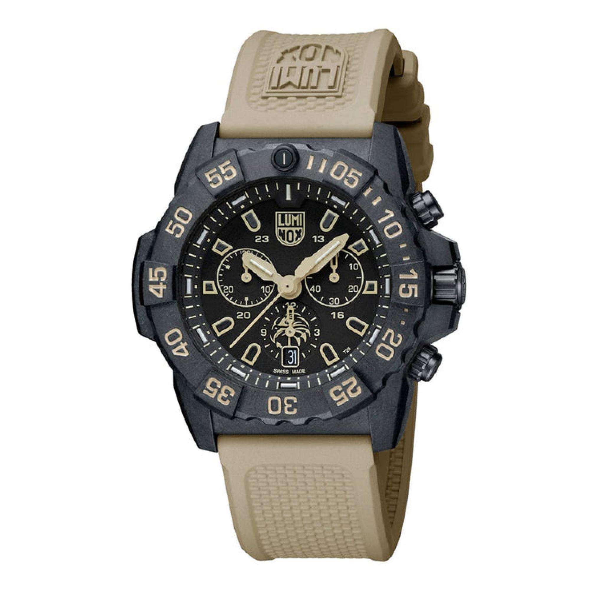 LUMINOX NAVY SEAL CHRONOGRAPH 3580 SERIES BLACK DIAL MENS WATCH XS.3590.NSF.SET