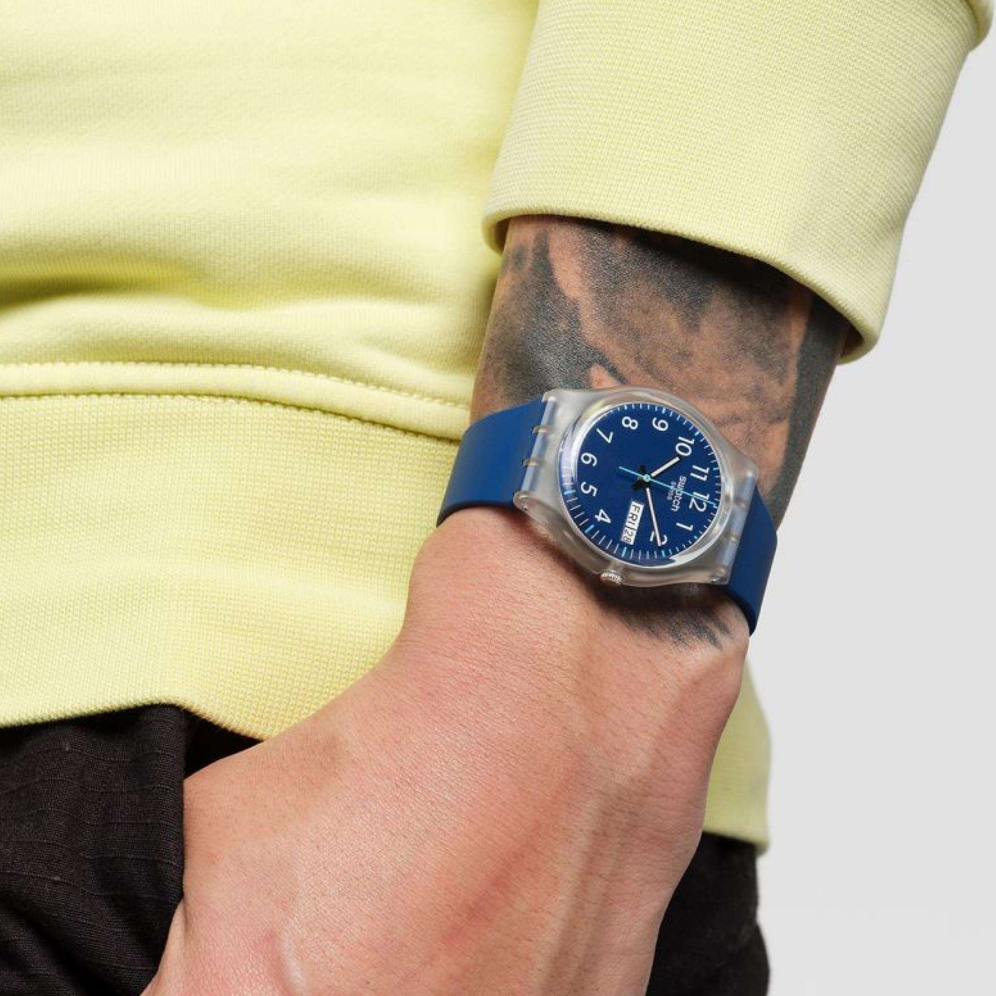 Swatch ORIGINAL GENT Rinse Repeat Navy Blue Dial Watch GE725