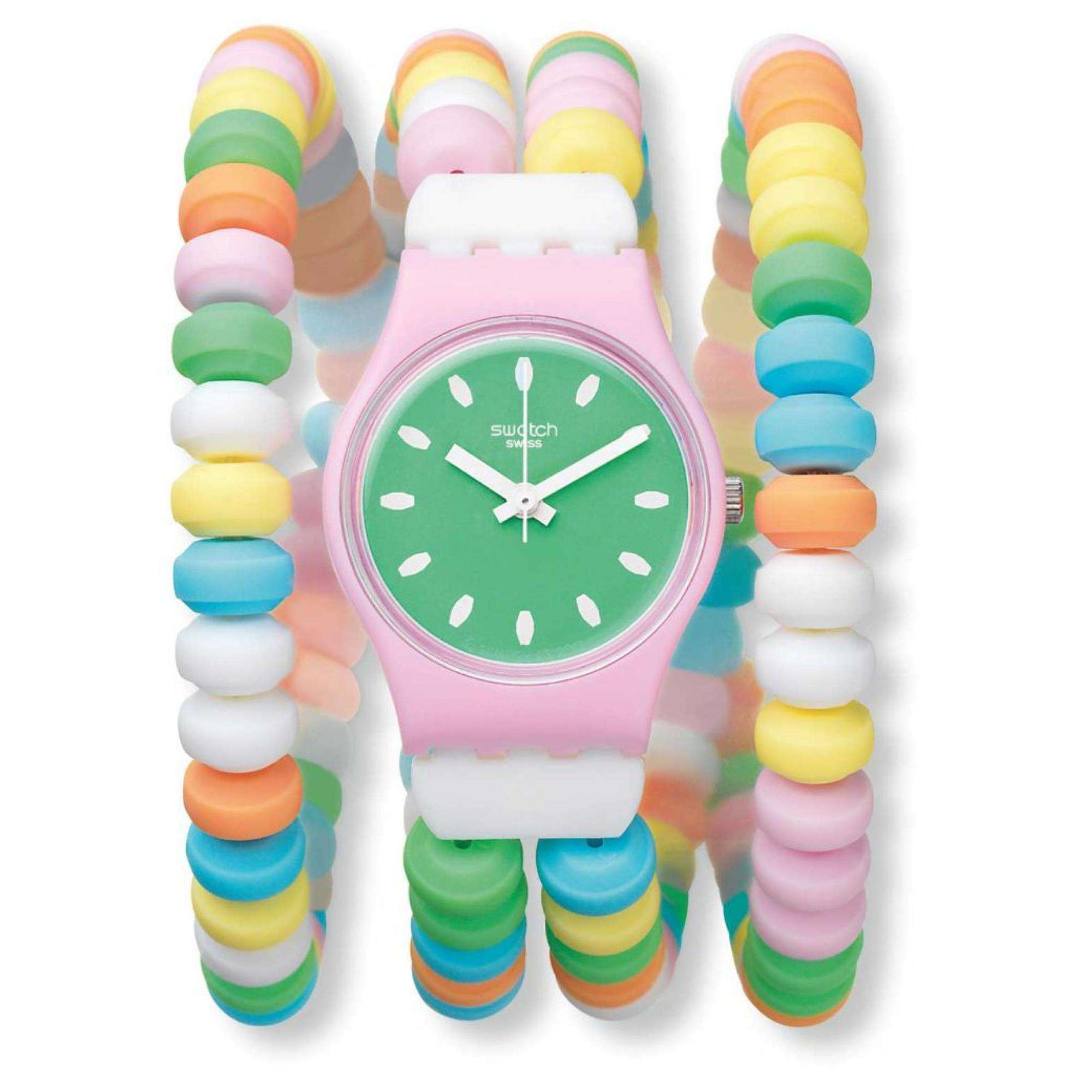 Swatch 'Caramellissima' Pastry Chefs Green Dial Ladies Watch LP135A