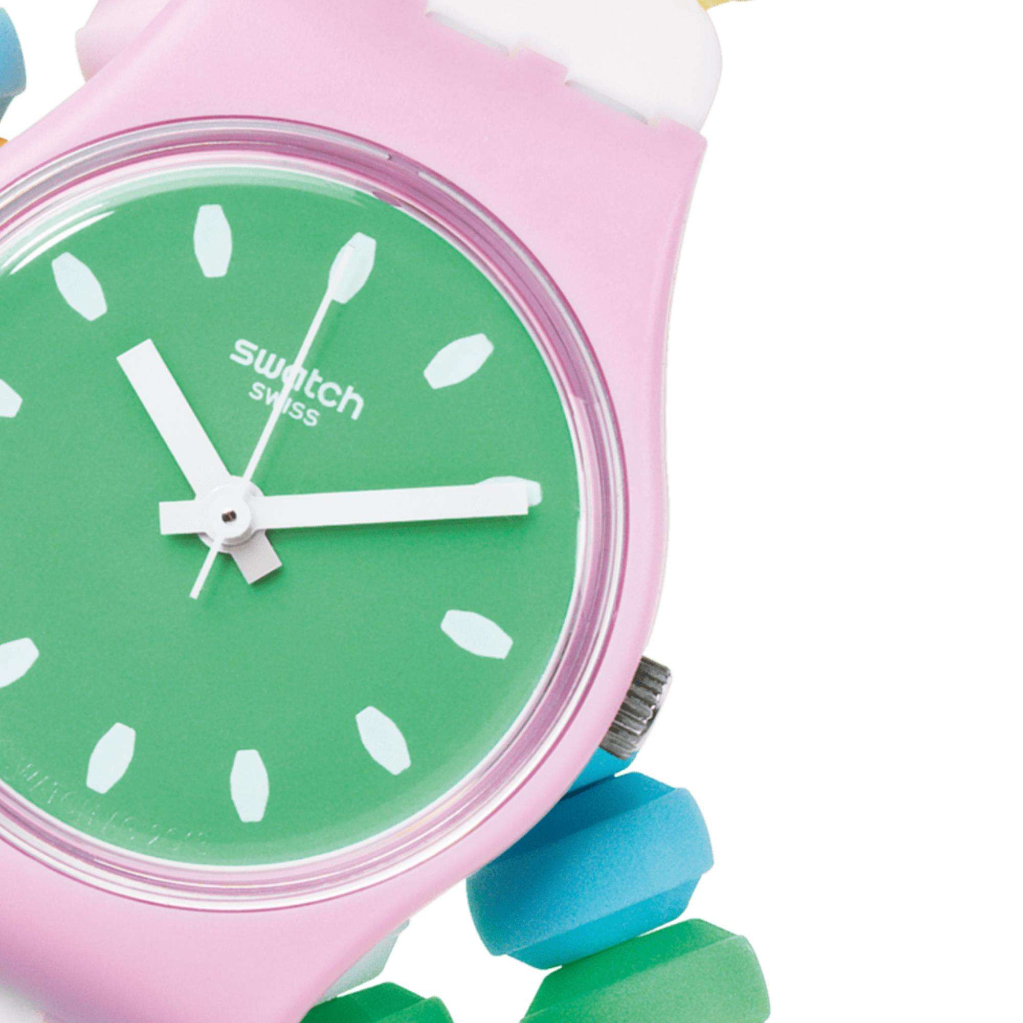 Swatch 'Caramellissima' Pastry Chefs Green Dial Ladies Watch LP135A