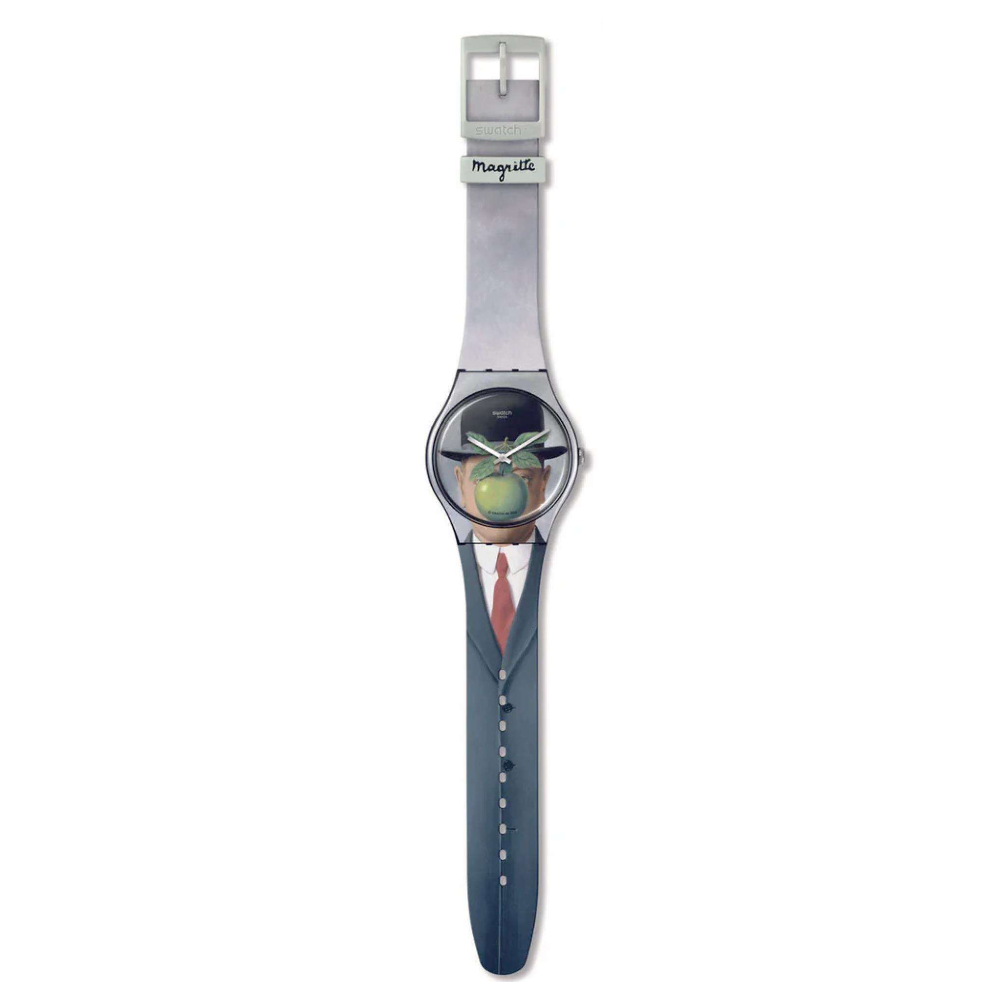 Swatch LE FILS DE L'HOMME By Rene Magritte Swatch Art Journey 2023 Watch SUOZ350
