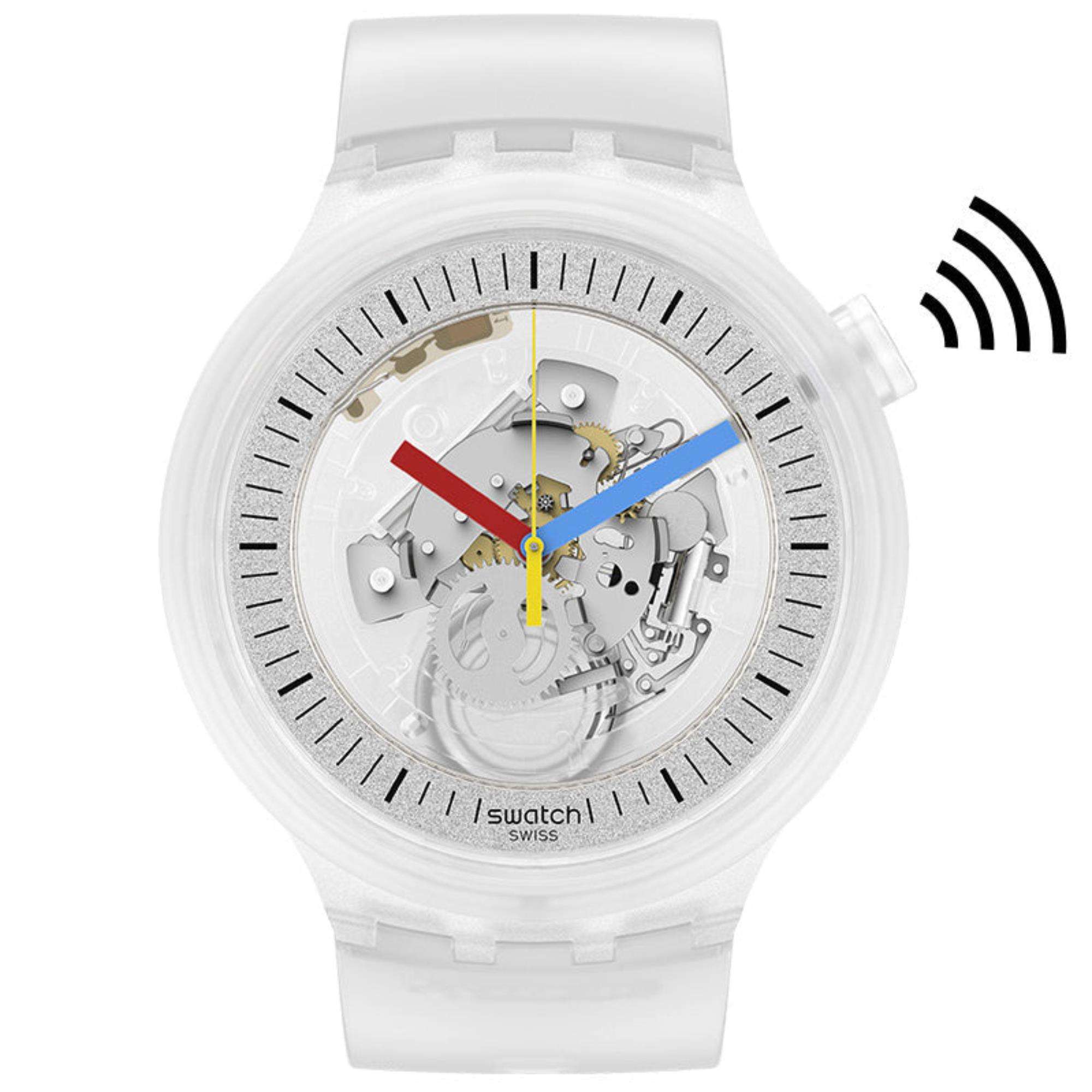 Swatch CLEARLY PAY! Swatch Clear Transparent Unisex Watch SB01K102-5300