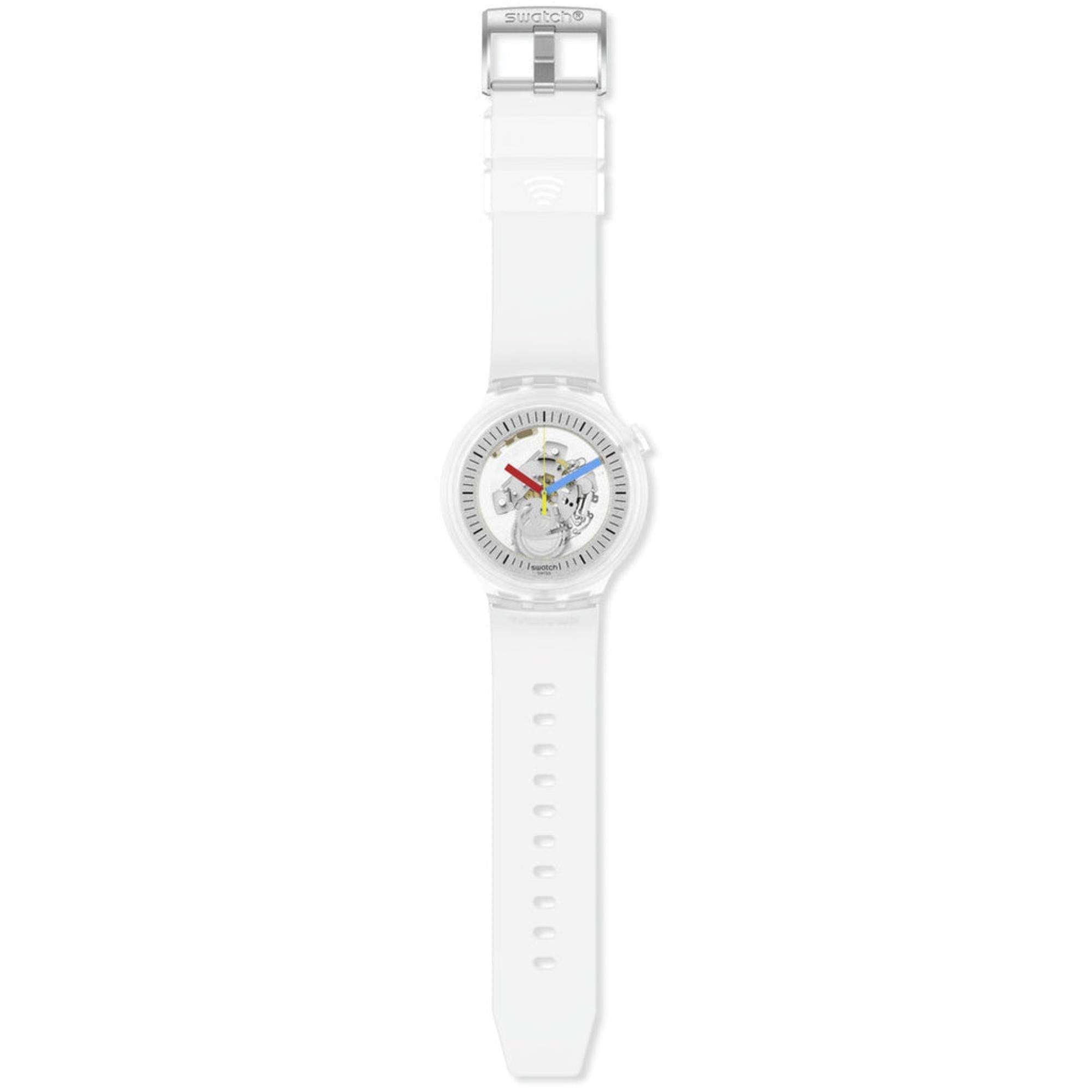 Swatch CLEARLY PAY! Swatch Clear Transparent Unisex Watch SB01K102-5300