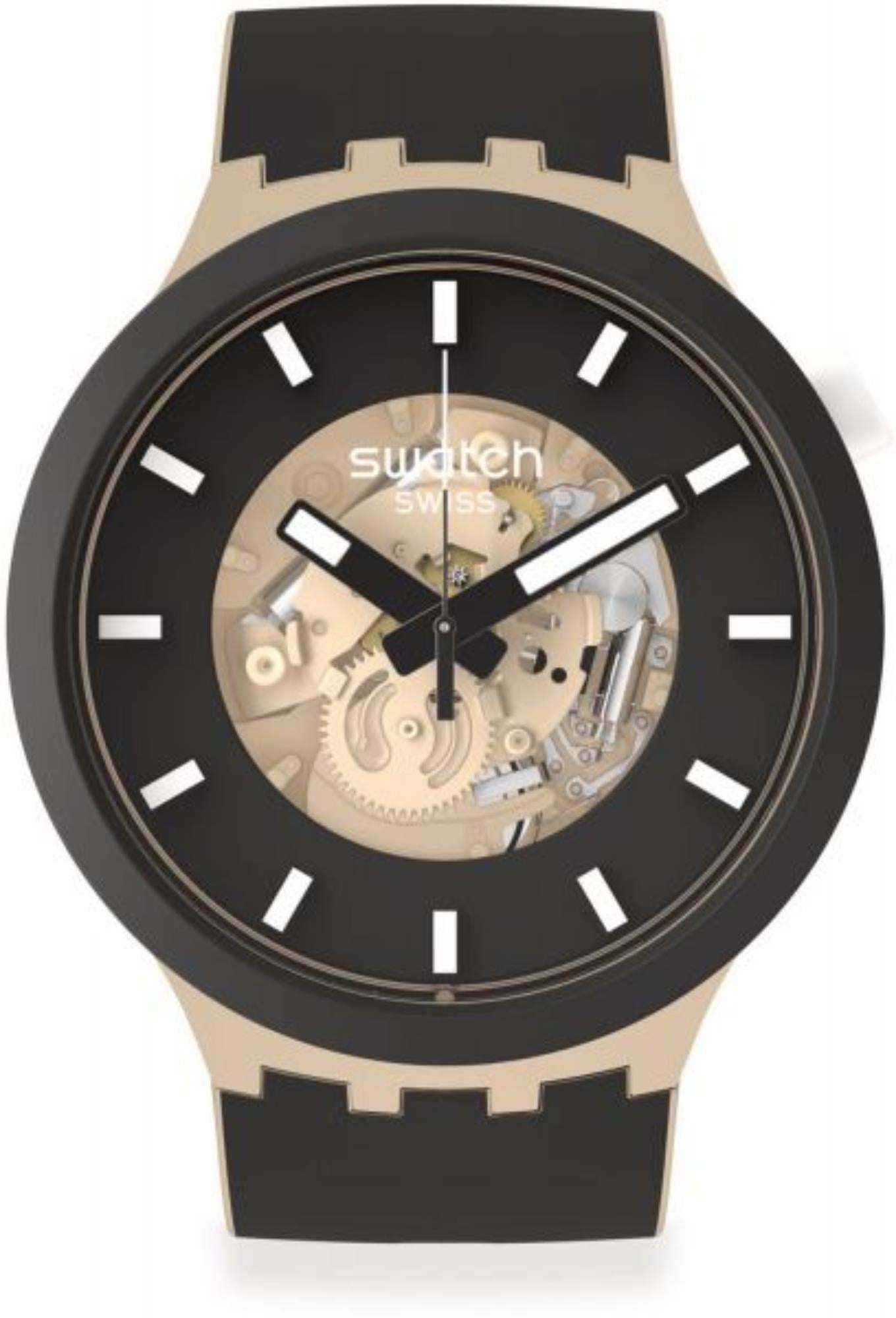 Swatch Big Bold Bioceramic Time For Taupe Quartz Watch SB03C100