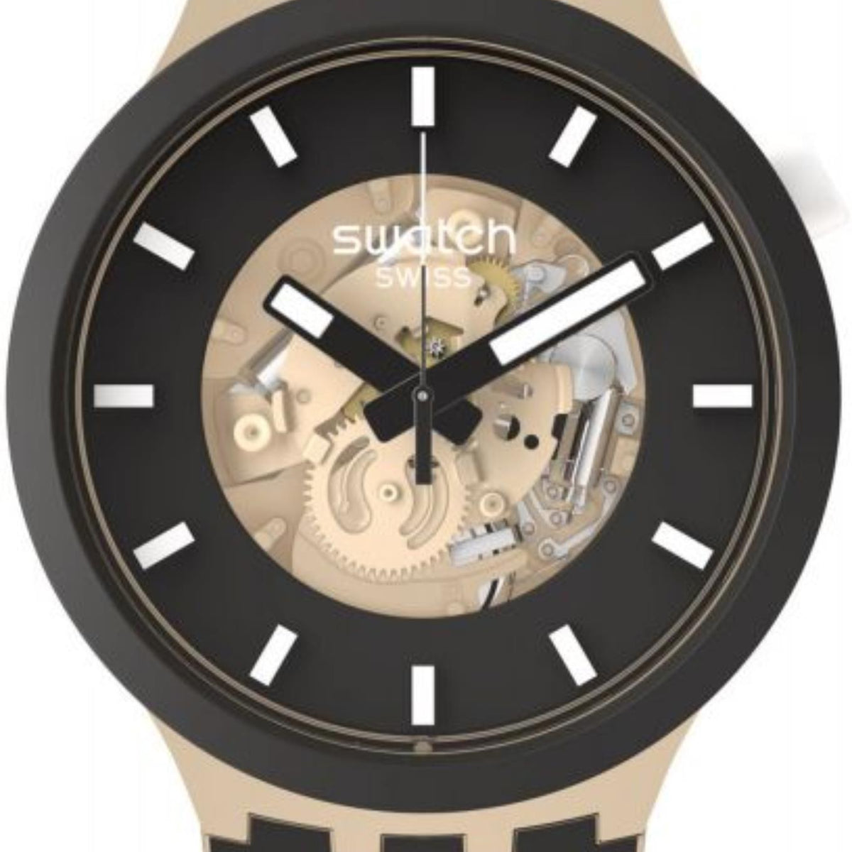 Swatch Big Bold Bioceramic Time For Taupe Quartz Watch SB03C100