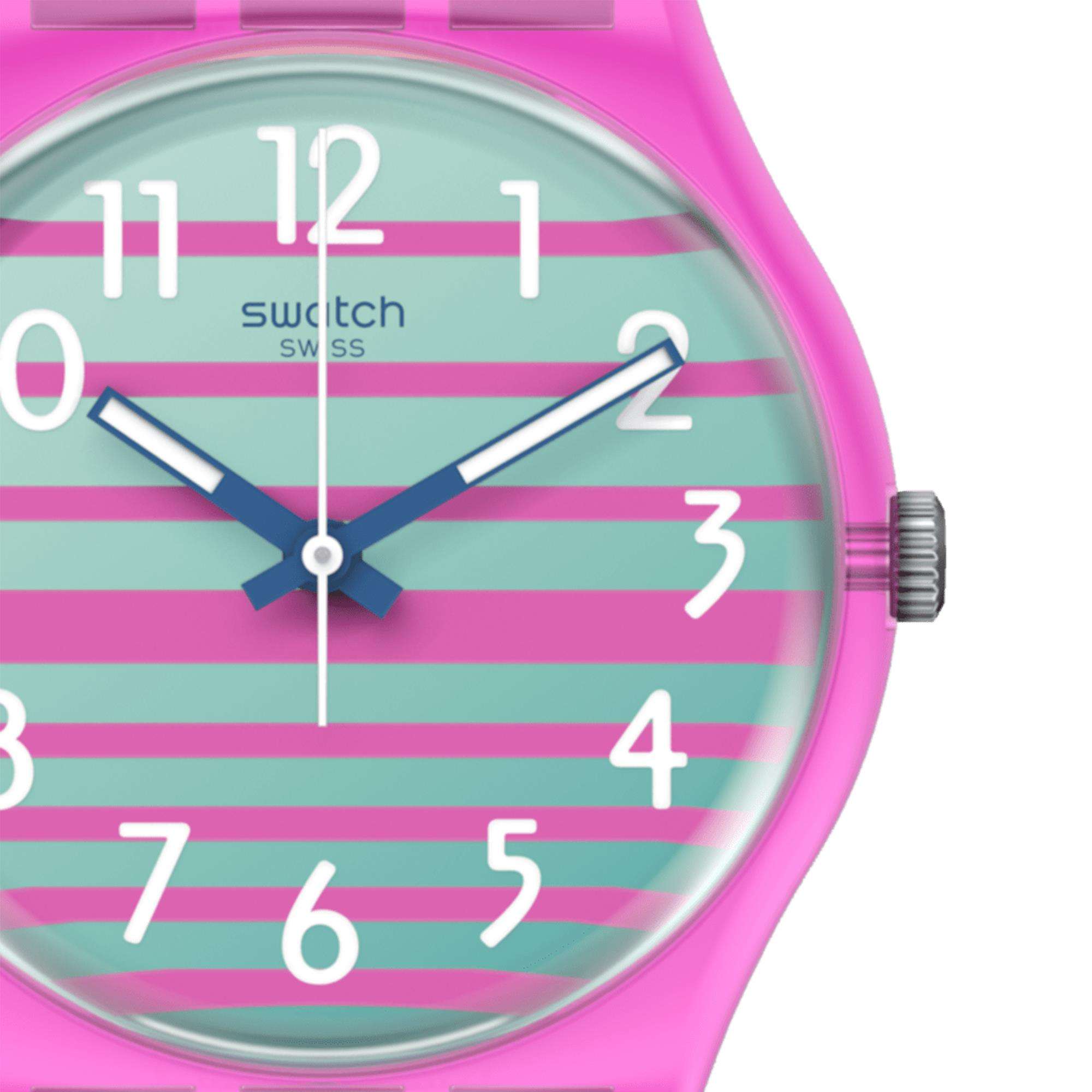 Gent Electrifying Summer Quartz Multi-Coloured Dial Pink Silicone Strap Unisex Watch SO28P105