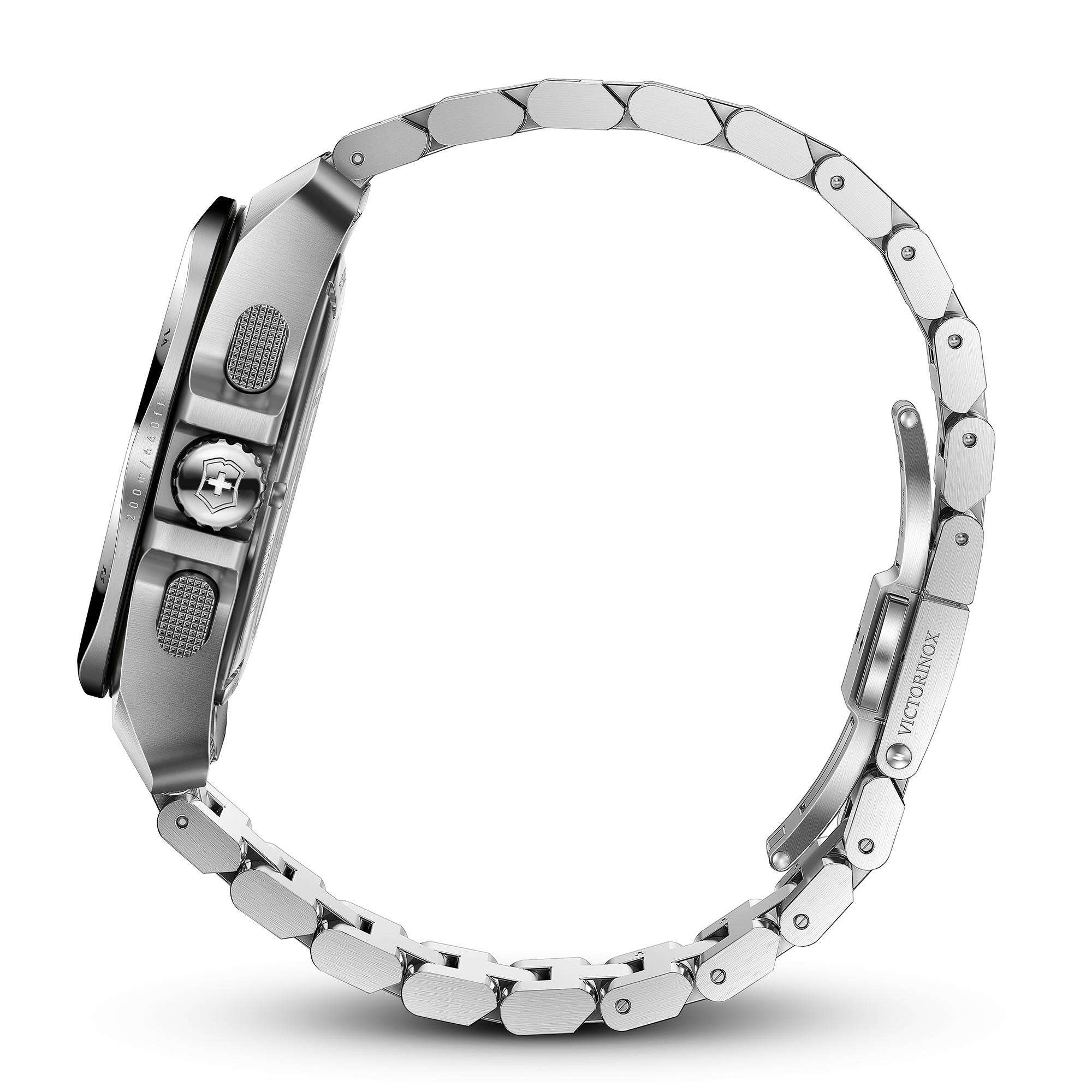 Victorinox I.N.O.X Chrono Quartz Blue Dial Steel Strap Men's Watch 241985