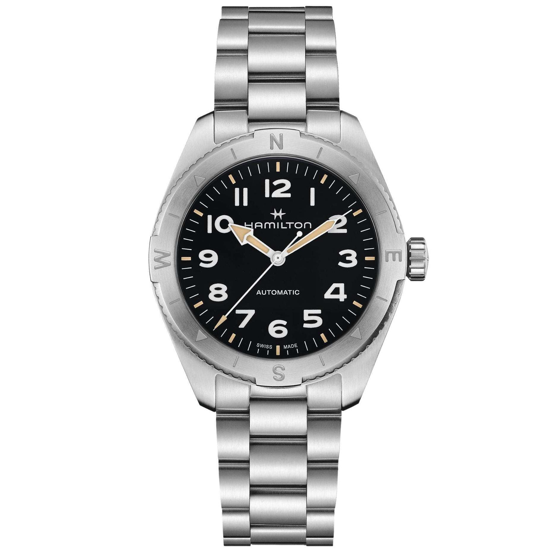 Hamilton Khaki Field Expedition Auto Black Dial Stainless Steel Bracelet Men's Watch H70225130