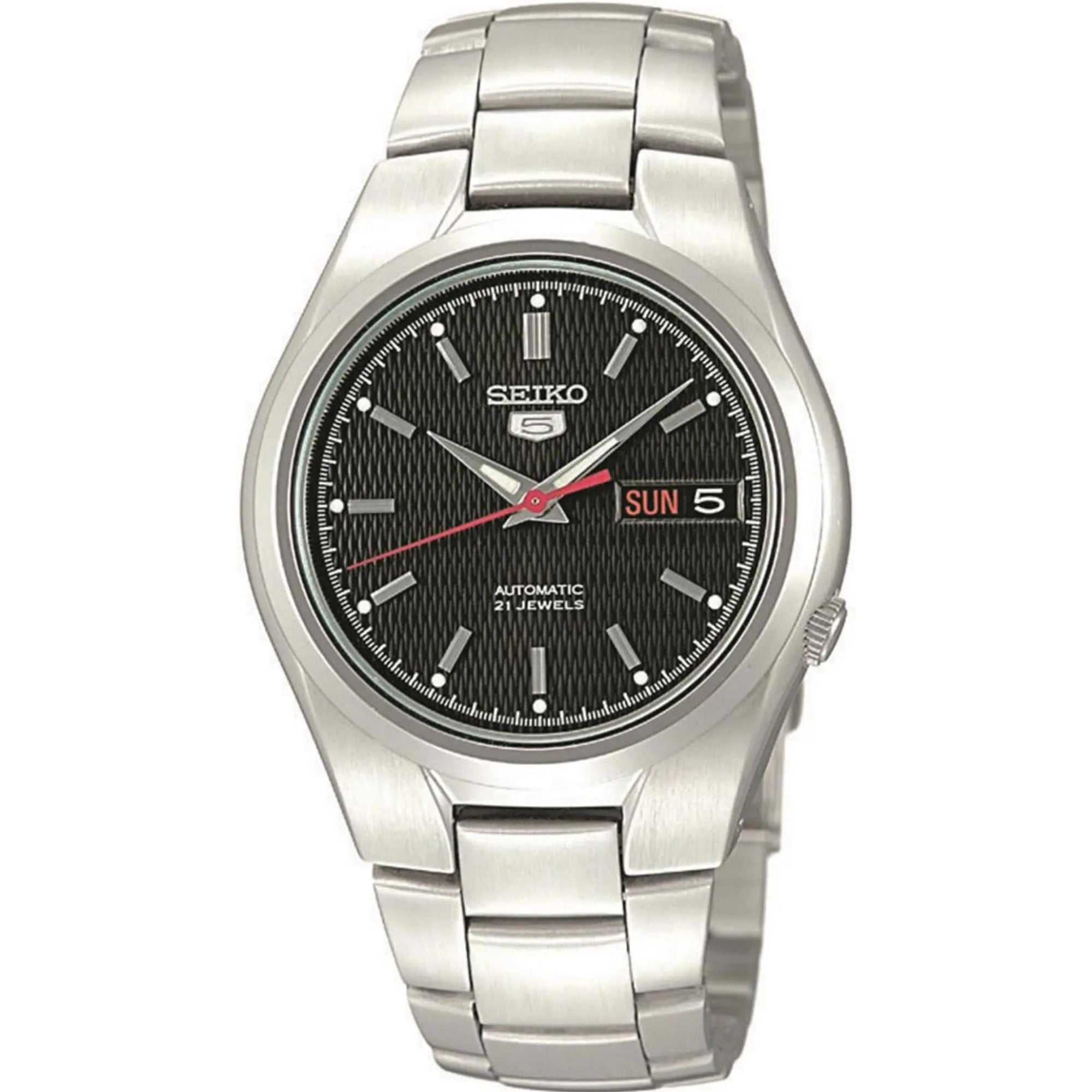 Seiko 5 Automatic Black Dial Stainless Steel Bracelet Men's Watch SNK607K1