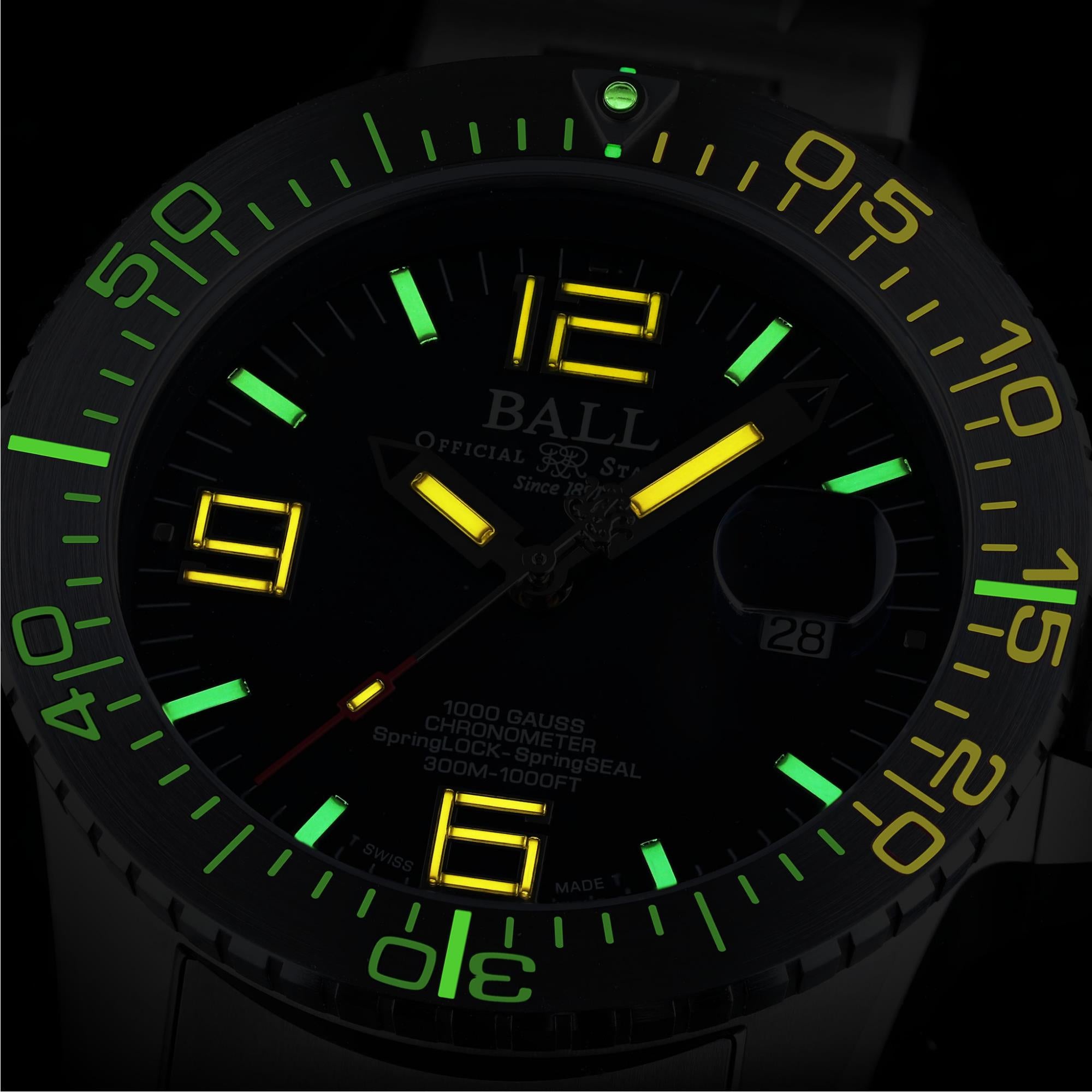 Pre-Order Ball Engineer Hydrocarbon EOD Limited Edition Automatic Black Dial Titanium/Stainless Steel Bracelet Men's Watch DM3200A-S2C-BK (Delivery 7-10 days)