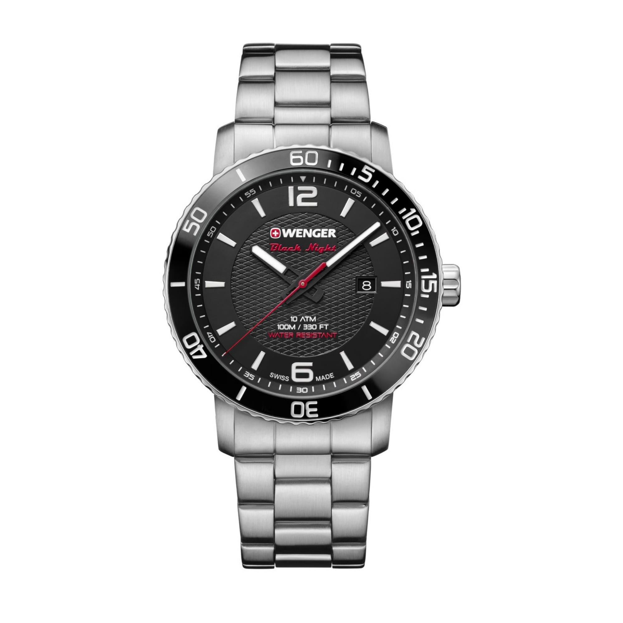 Wenger Roadster Black Dial Stainless Steel Bracelet Men's Watch 01.1841.104