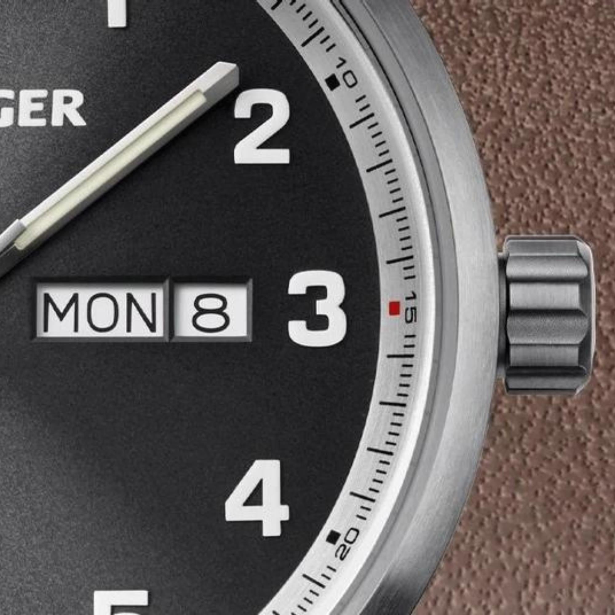 Wenger Attitude Heritage Quartz Black Dial Stainless Steel Bracelet Men's Watch 01.1541.119