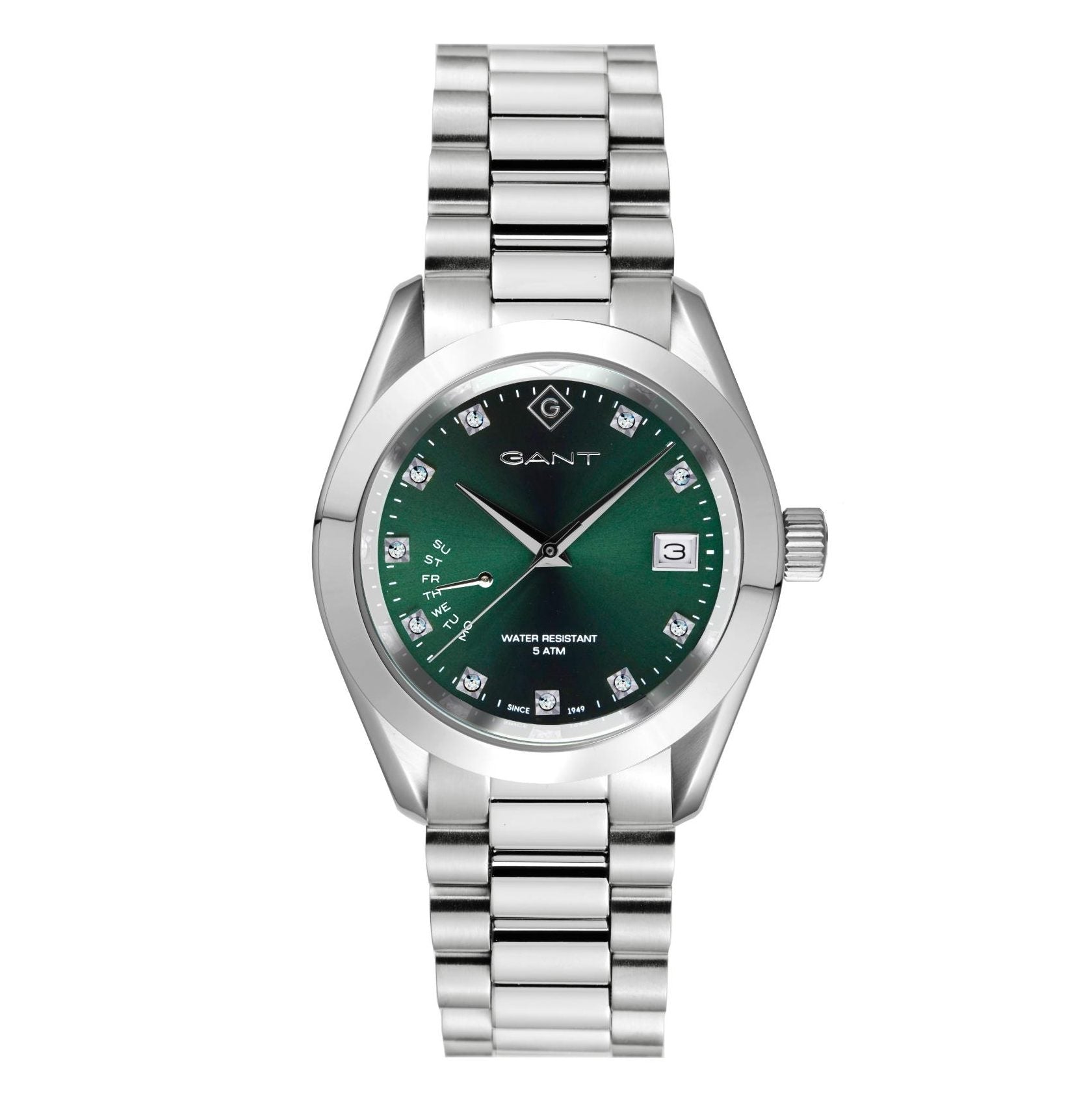 Gant Castine Quartz Green Dial Steel Bracelet Ladies Watch G176003
