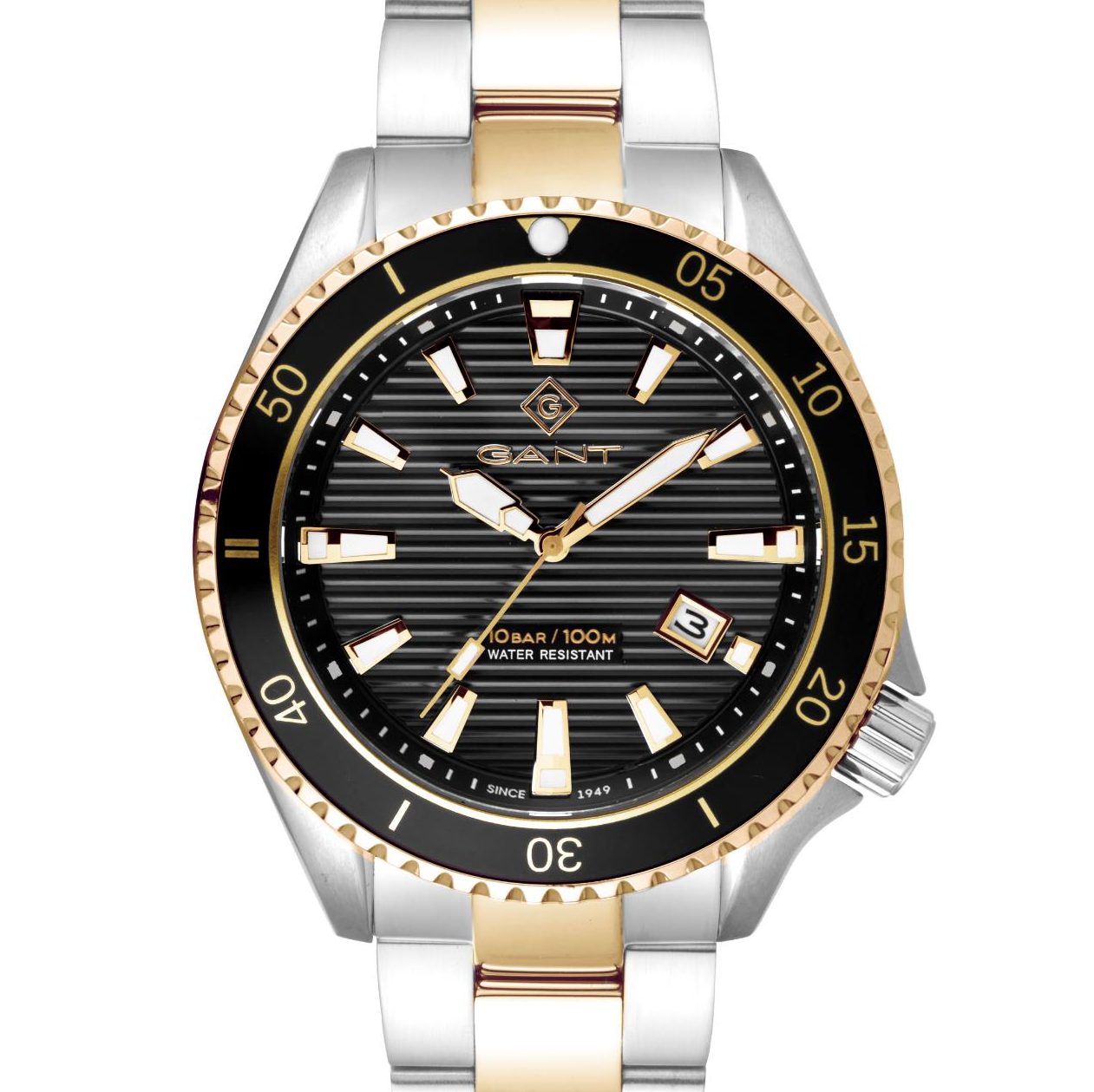 Gant Waterville Quartz Black Dial Two-tone Steel Bracelet Men's Watch G174005