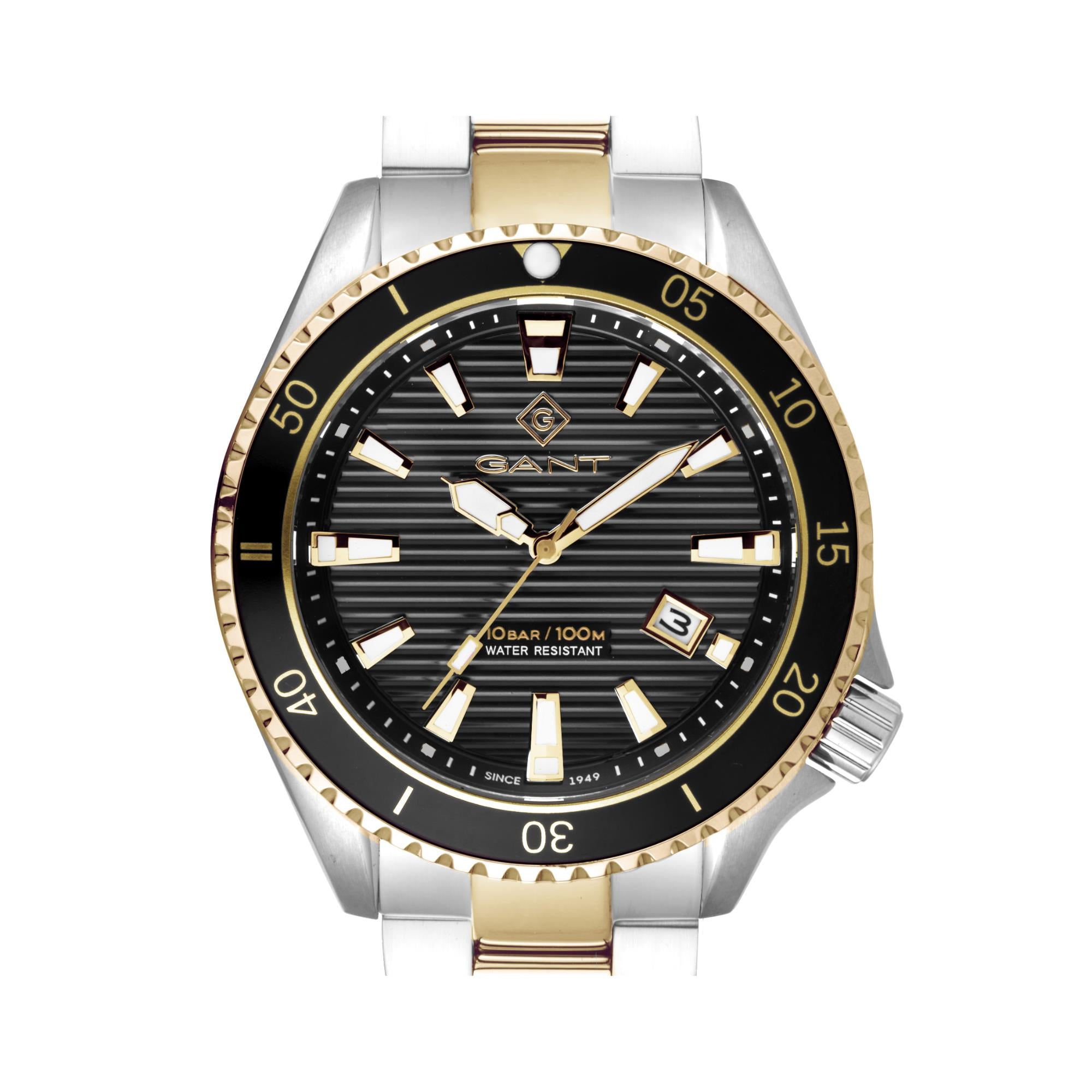 Gant Waterville Quartz Black Dial Two-tone Steel Bracelet Men's Watch G174005