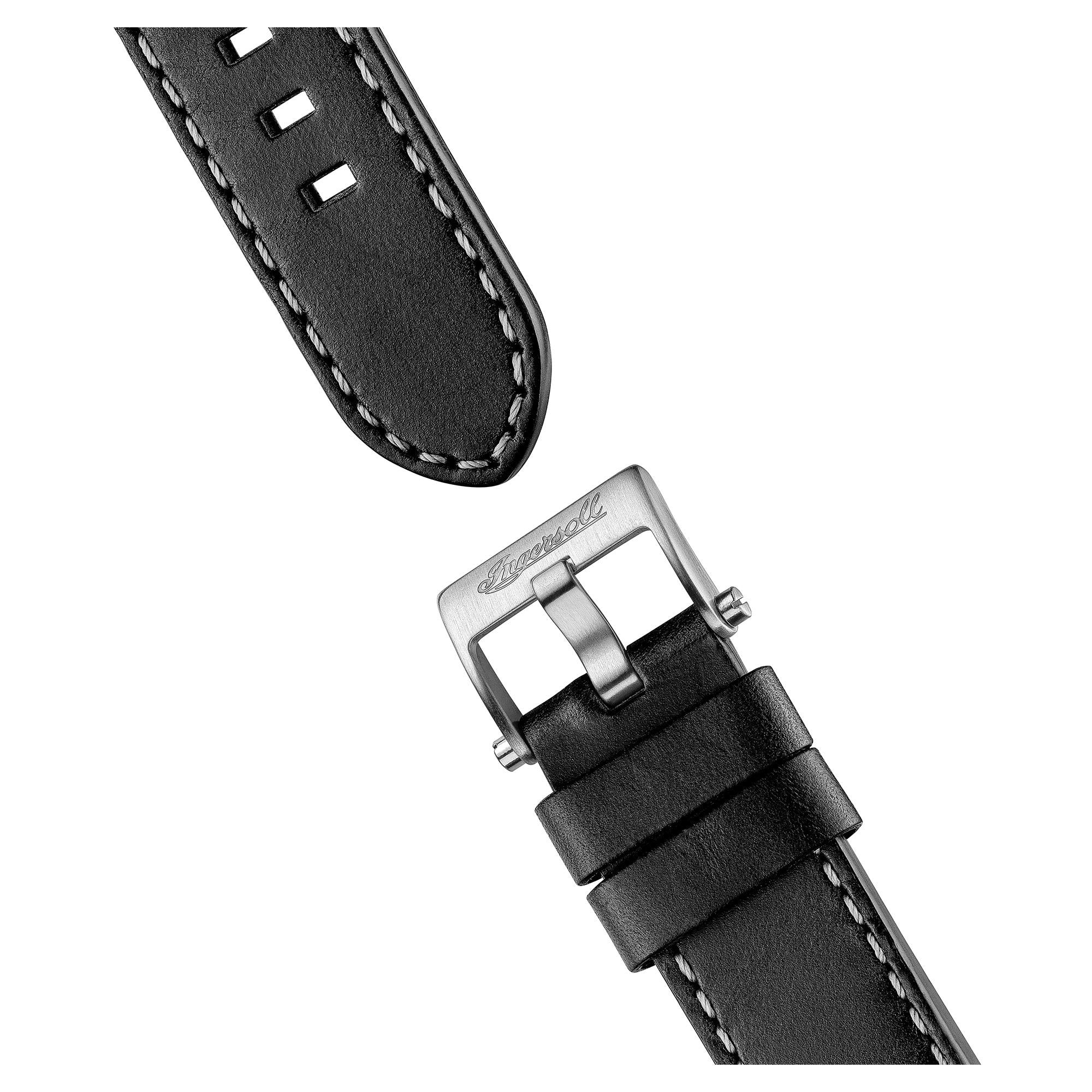 Ingersoll The Vert Automatic Black Skeleton Dial Black Leather Strap Men's Watch I14301
