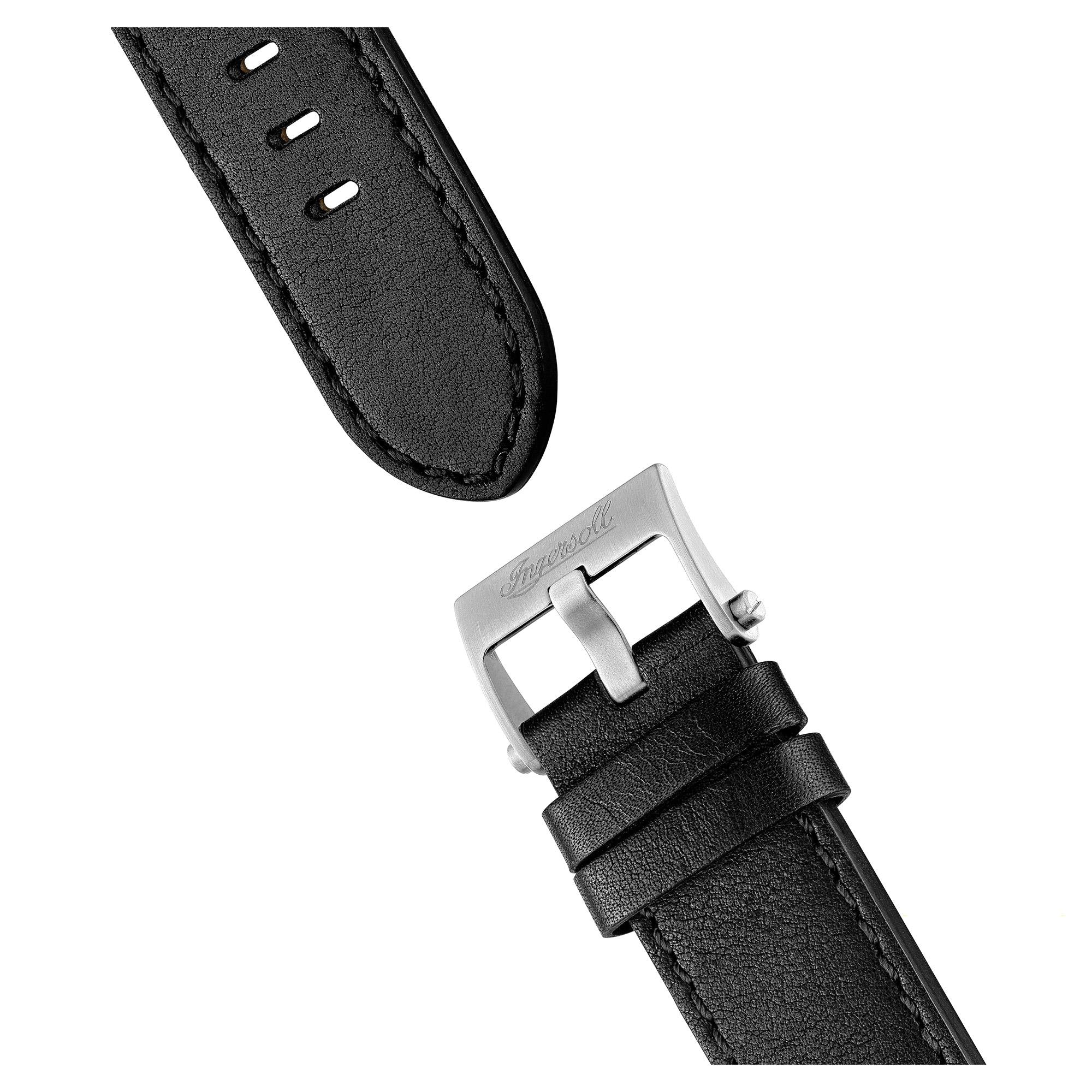 Ingersoll The Freestyle Automatic Black Skeleton Dial Black Leather Strap Men's Watch I14401