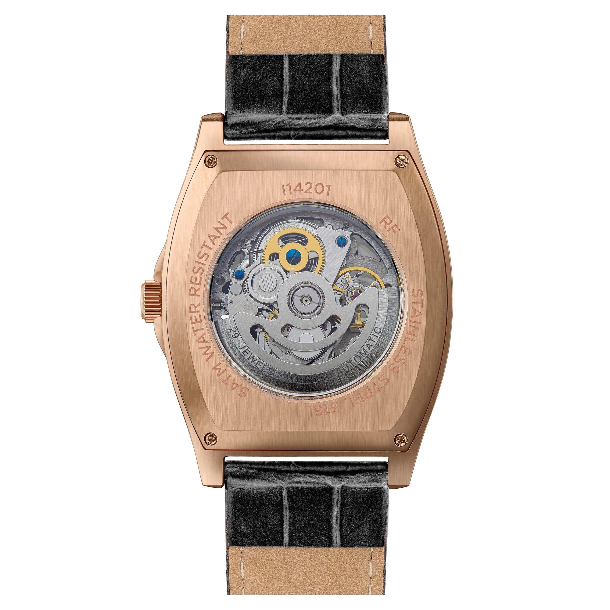 Ingersoll The California Automatic Black Skeleton Dial Black Leather Strap Men's Watch I14201
