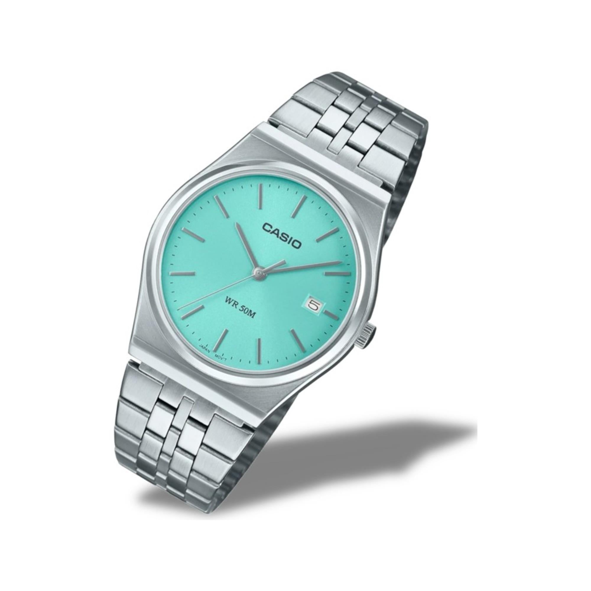 Casio Quartz 'Tiffany' Blue Dial Dial Steel Watch MTP-B145D-2A1VEF