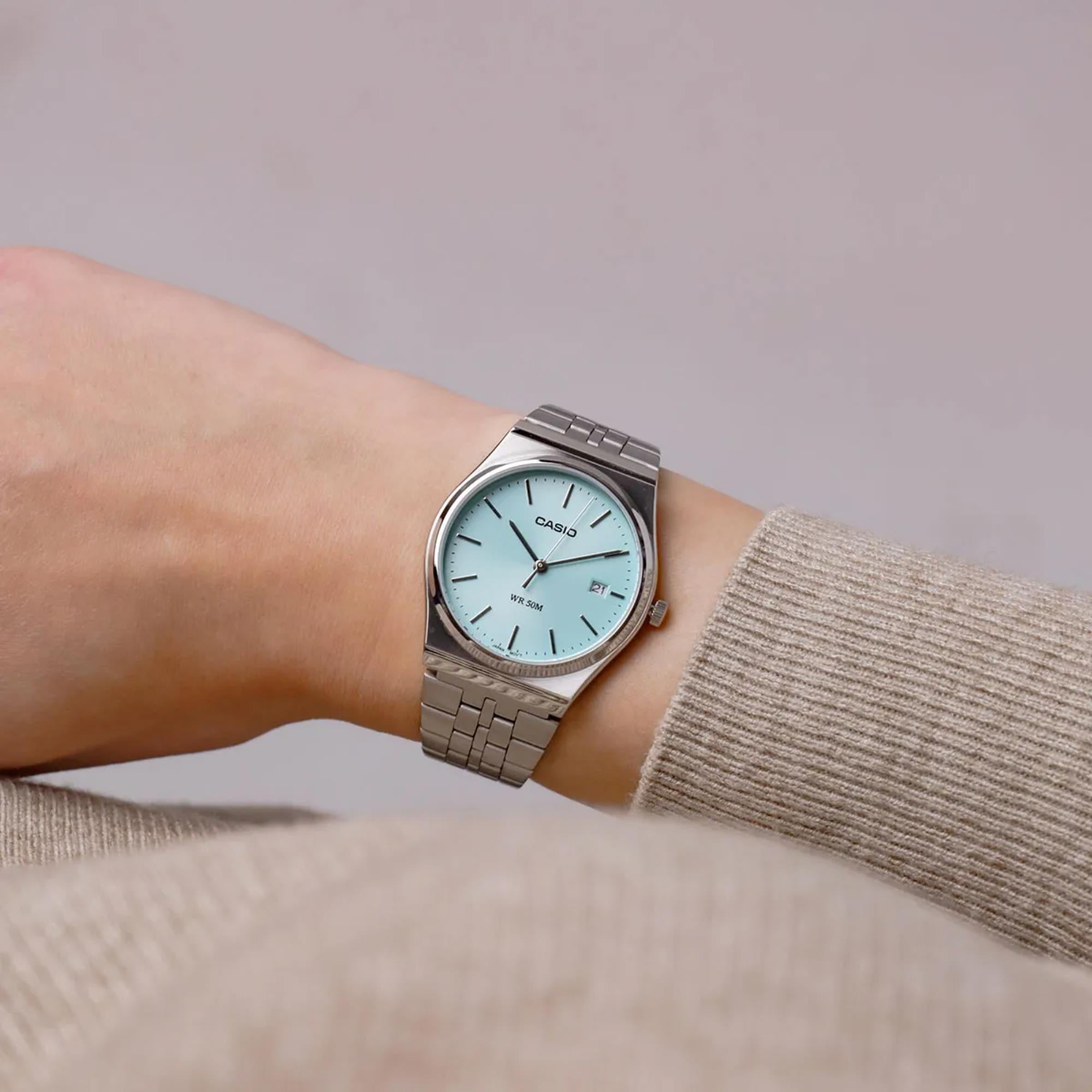 Casio Quartz ‘Tiffany’ Blue Dial Dial Steel Watch MTP-B145D-2A1VEF