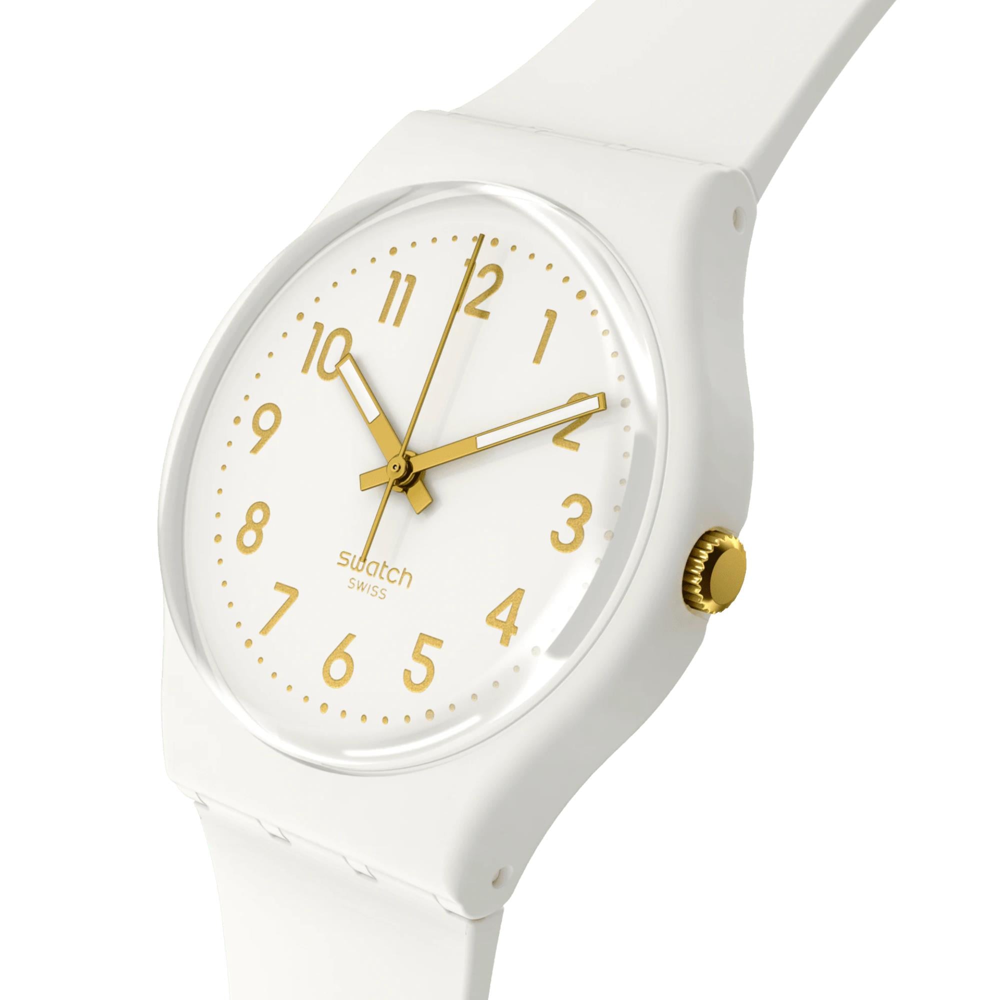 Swatch SwatchPay! White Bishop Pay! Quartz White Dial Silicone Strap Unisex Watch SO28W111-5300