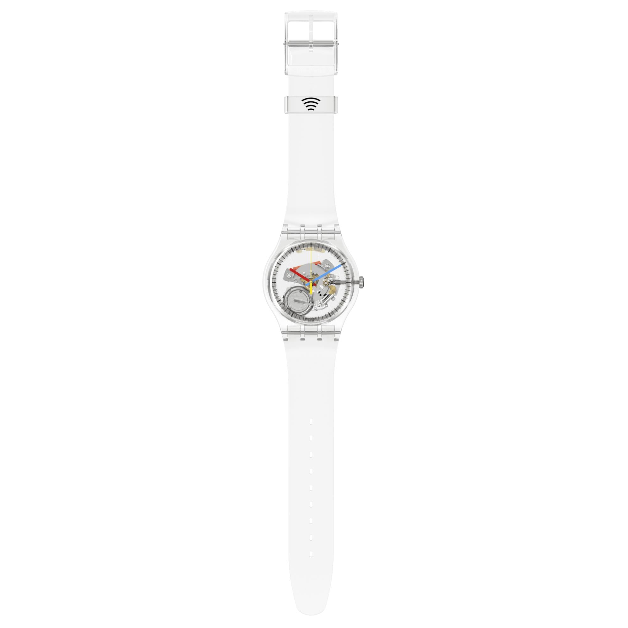 Swatch SwatchPay! Clearly New Gent Pay! Quartz Silicone Watch SO29K115-5300