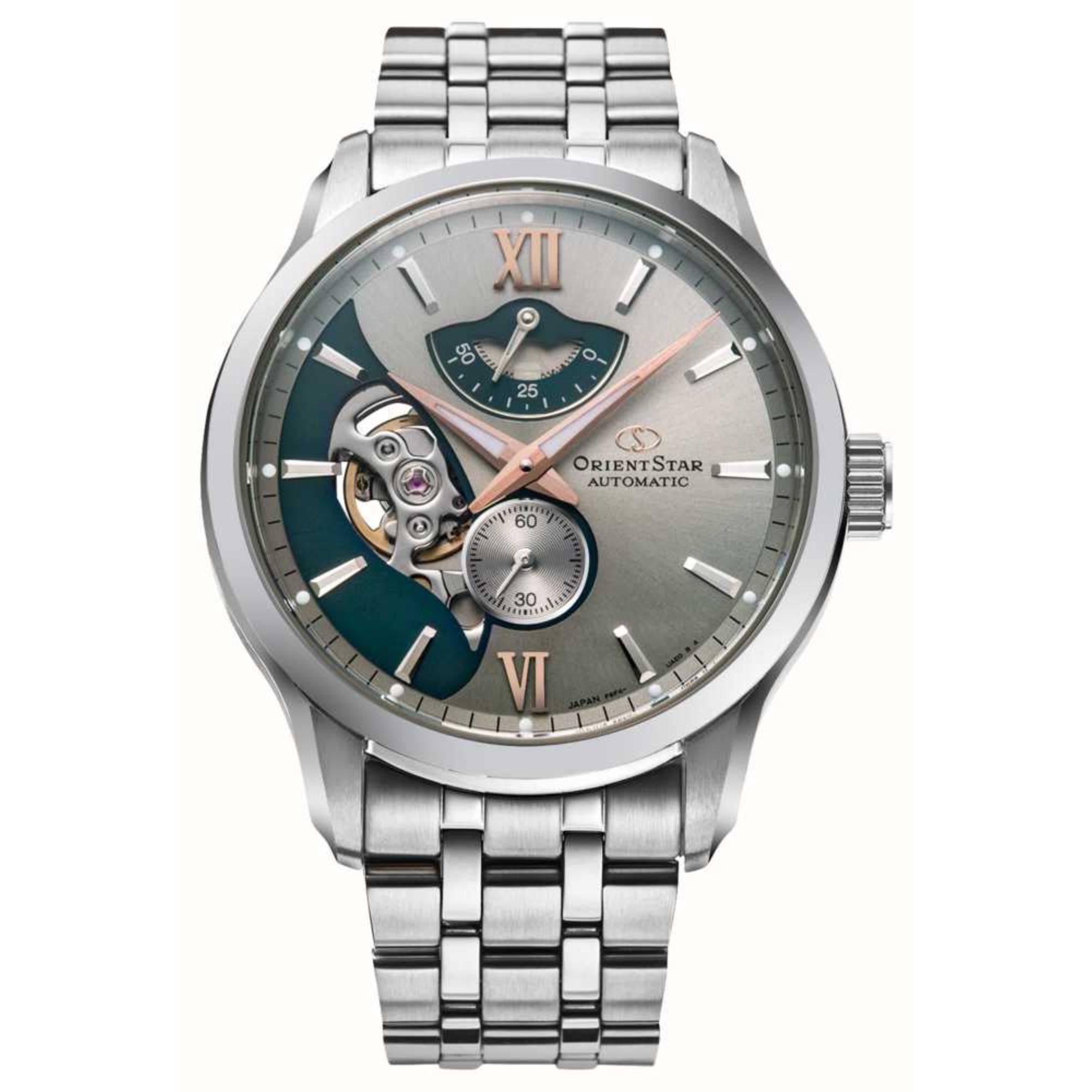 Orient Star 41mm Layered Skeleton Limited Edition Grey Dial Steel Mens Automatic Watch RE-AV0B09N00B