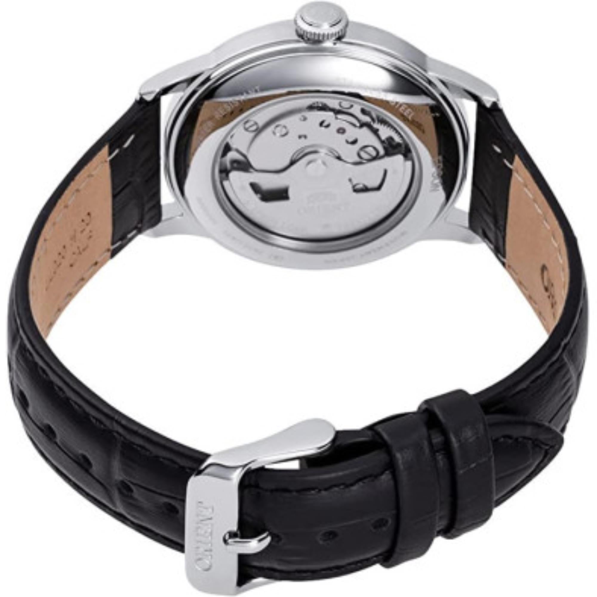 Orient Bambino 38mm Ex-Display Classic Black Dial Leather Mens Automatic Watch RA-AC0M02B10B-EX