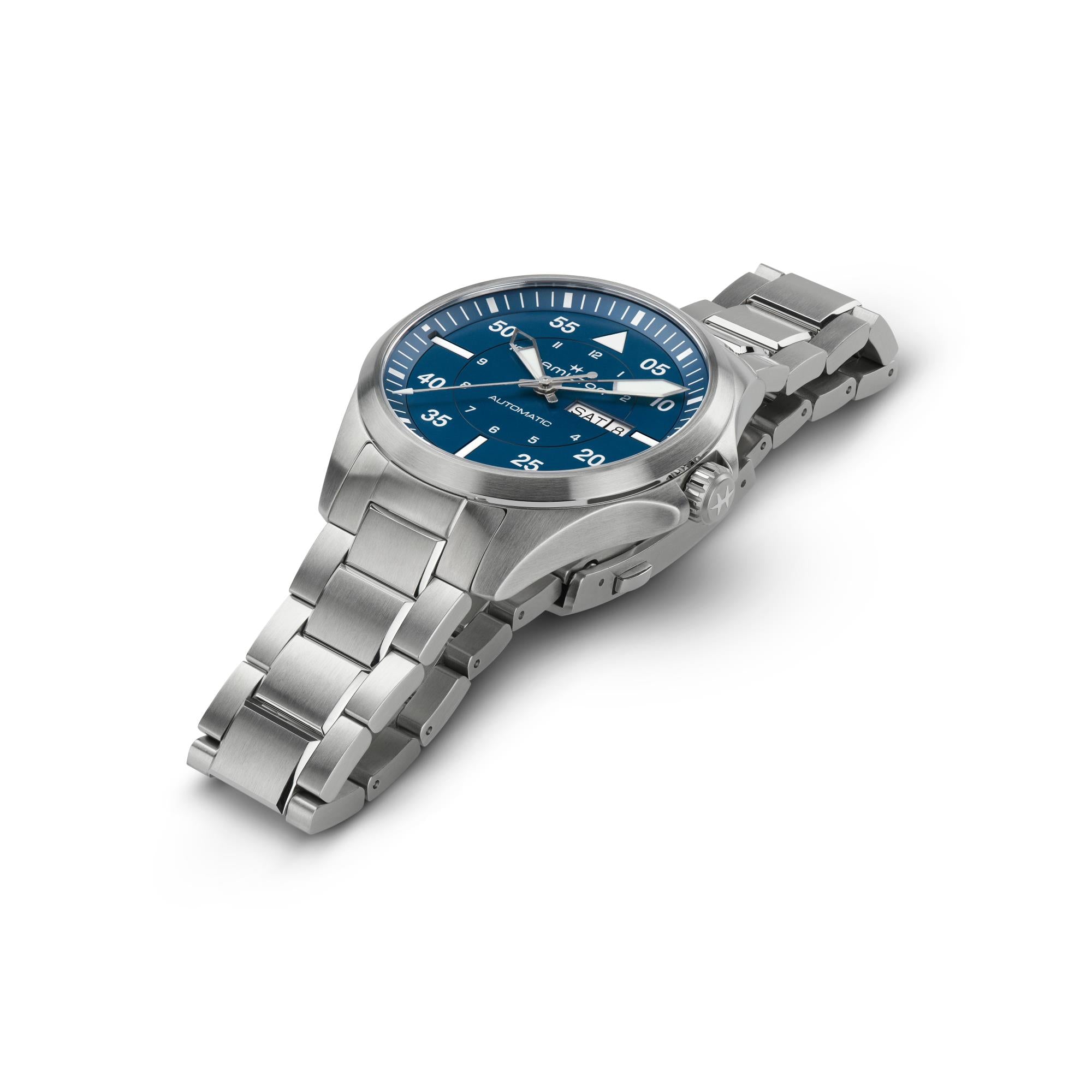 Hamilton Khaki Aviation Pilot Day Date Automatic Blue Dial Men's Watch H64635140