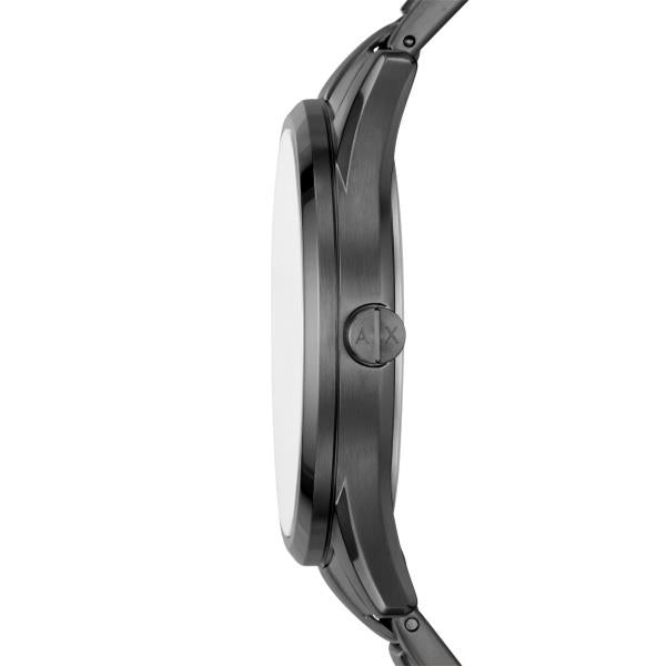 Armani Exchange Quartz Black Dial Steel Strap Men's Watch and Bracelet Set AX7154SET