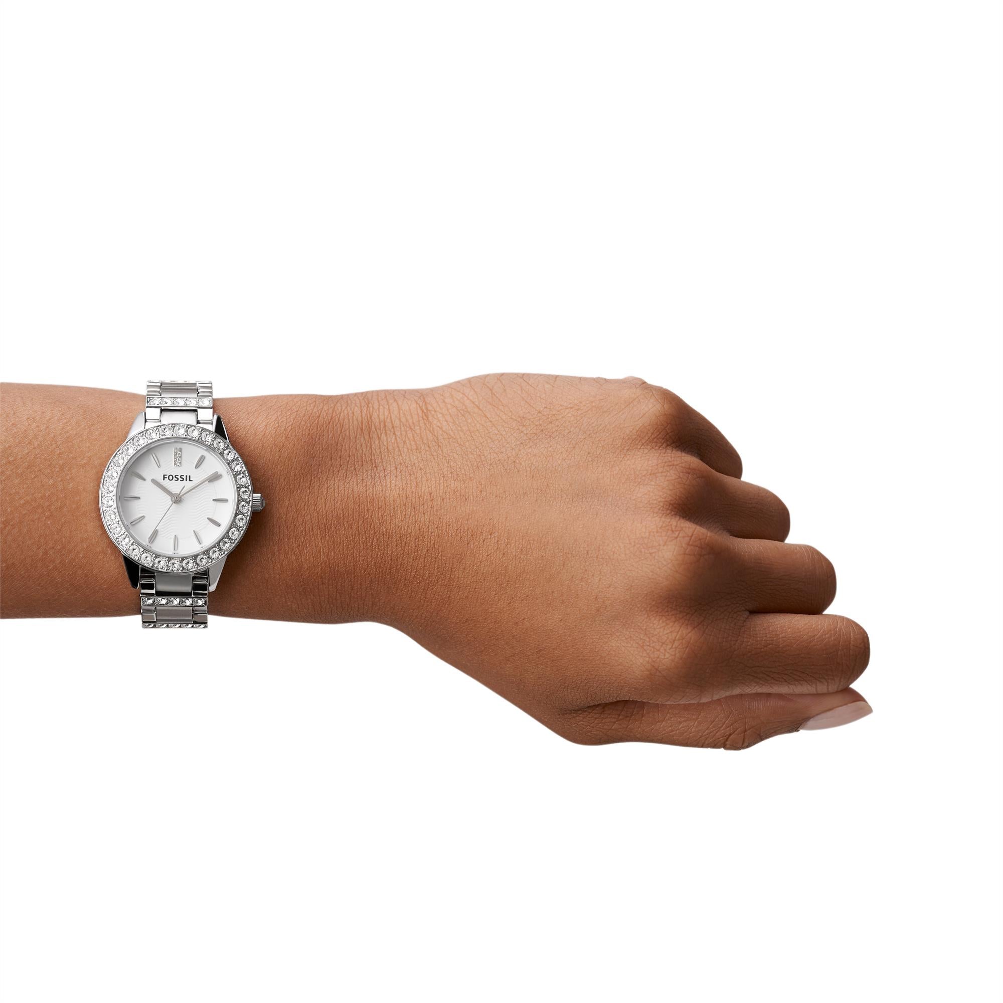 Fossil Jesse Silver Dial Stainless Steel Bracelet Ladies Watch ES2362