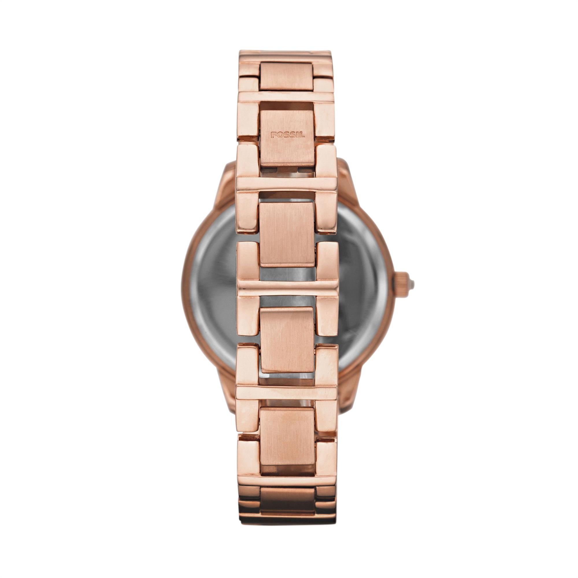 Fossil Jesse Rose Gold Stainless Steel Bracelet Rose Gold Dial Women's Watch ES3020