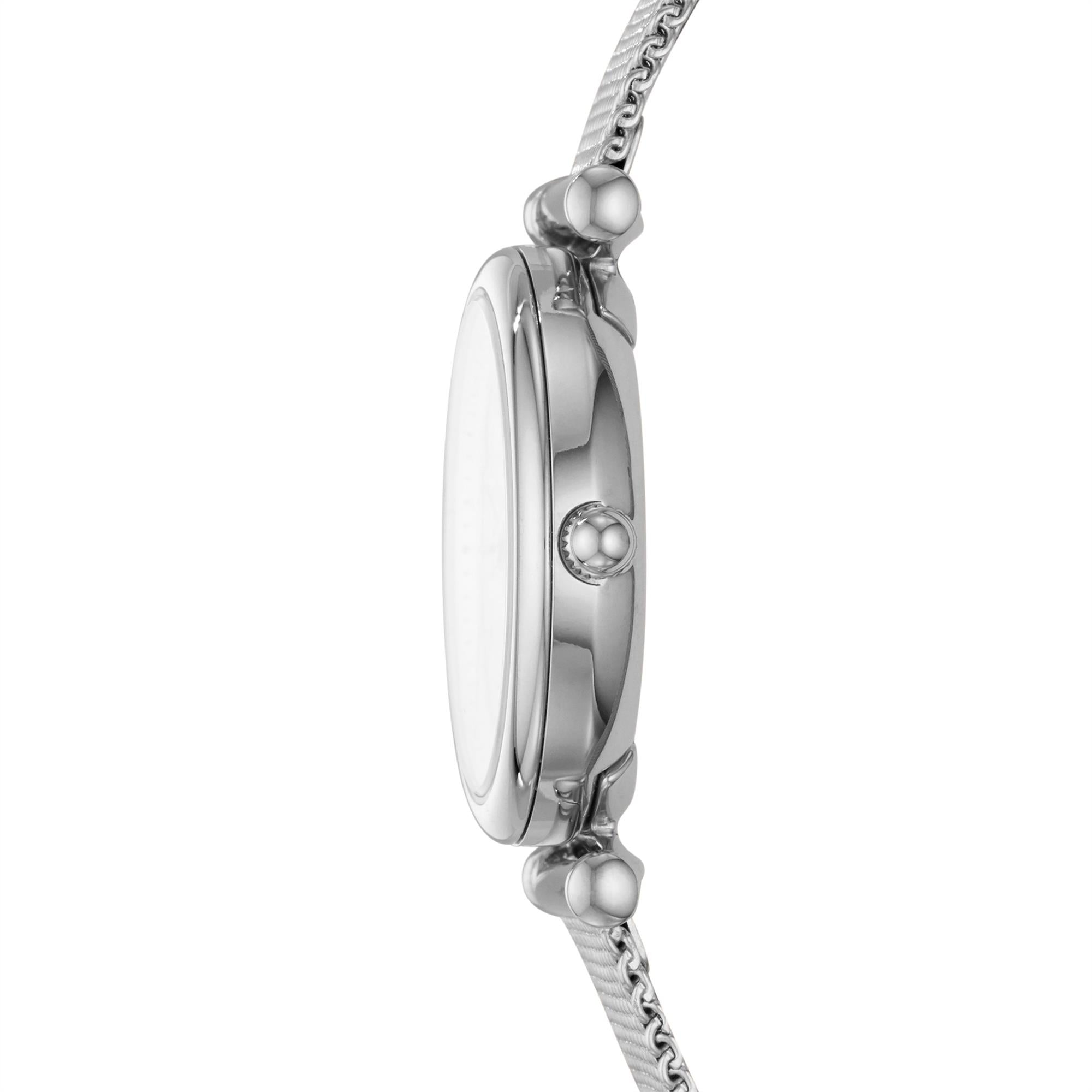 Fossil Carlie Mini Mother of Pearl Dial Mesh Strap Ladies Watch ES4432