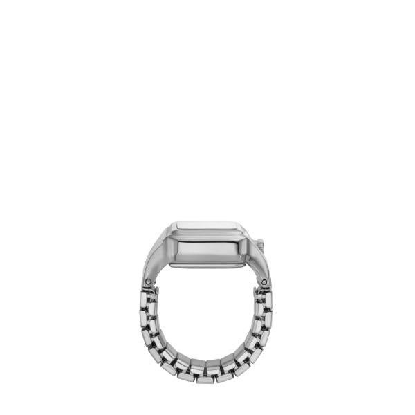 Fossil Raquel Silver Dial Stainless Steel Ring Ladies Watch ES5344
